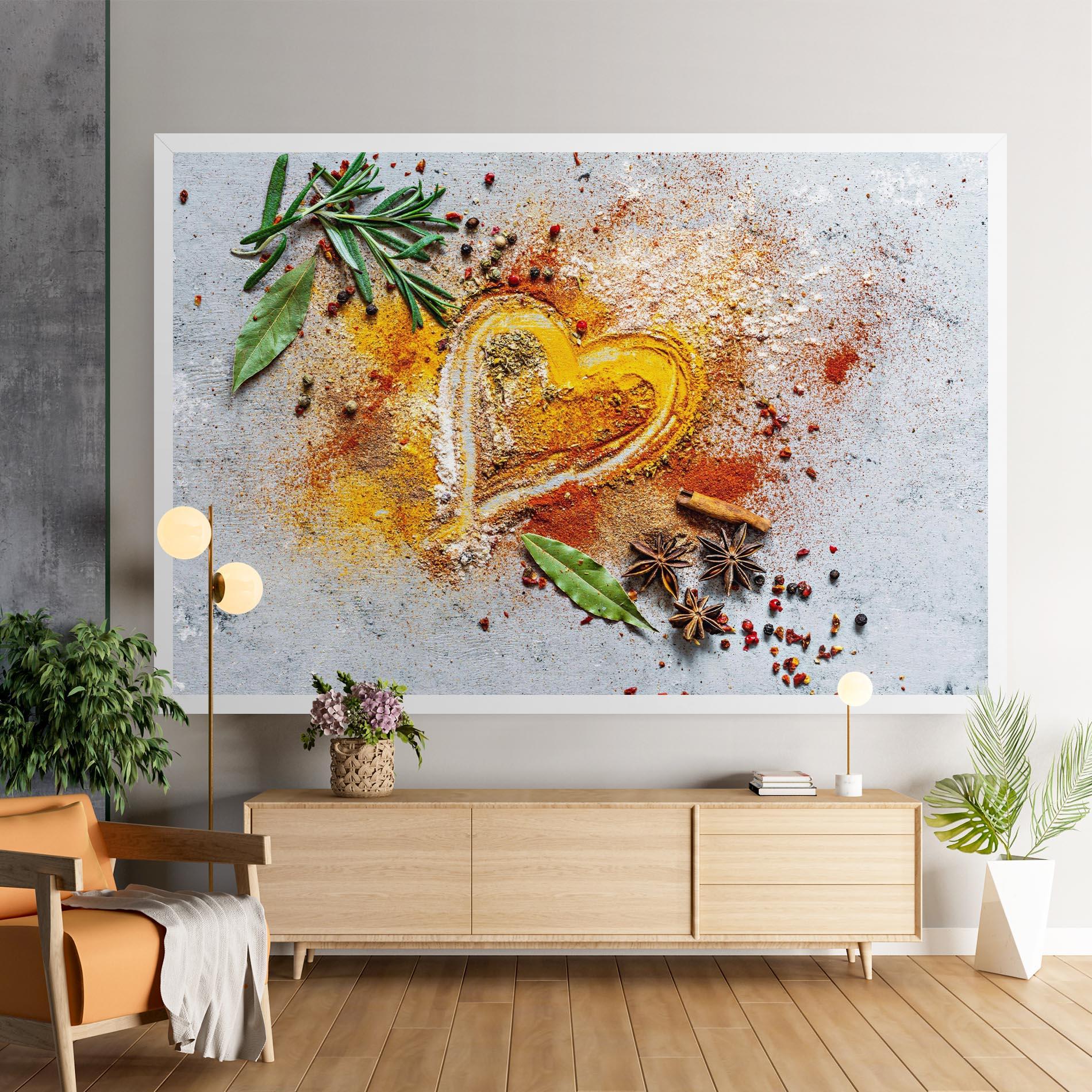 Картина на платно Heart Spice Powders mockup 9