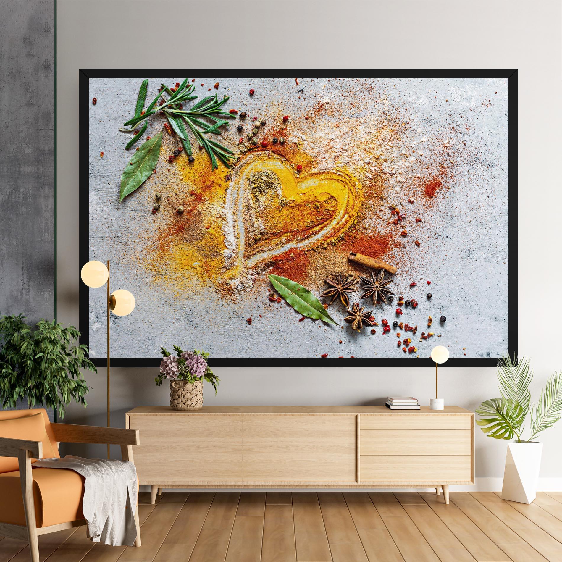 Картина на платно Heart Spice Powders mockup 9