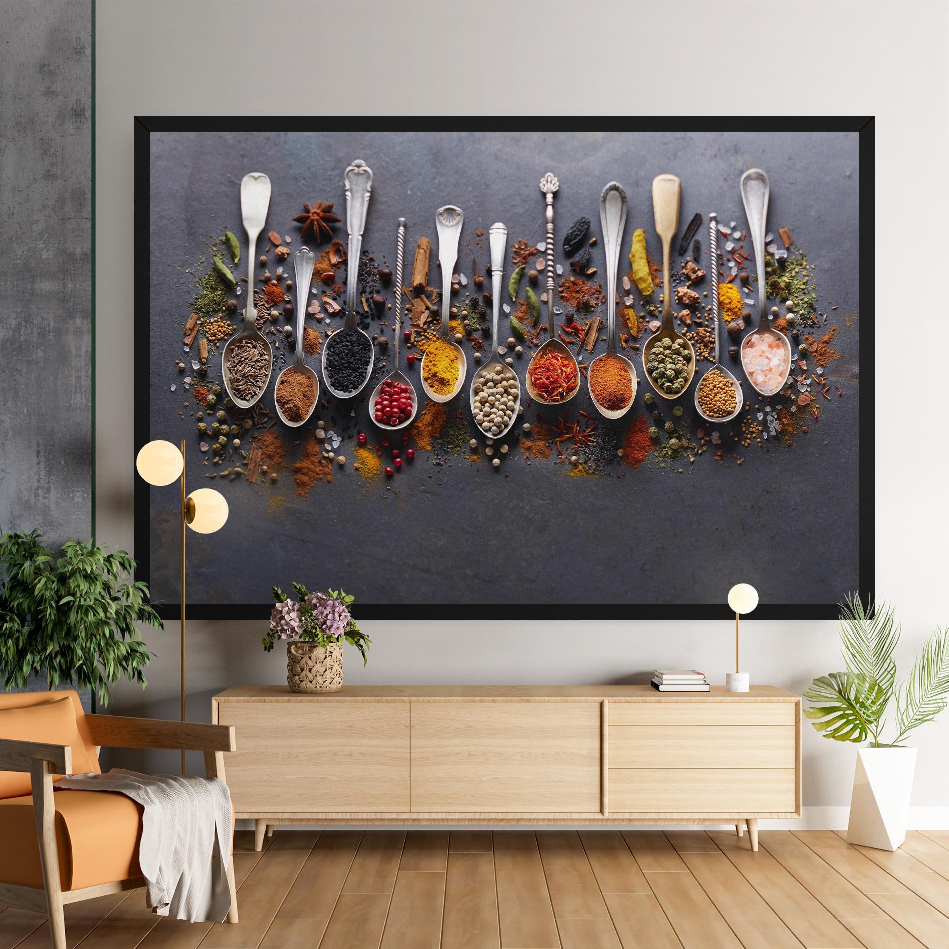 Картина на платно Spices Black Board mockup 9