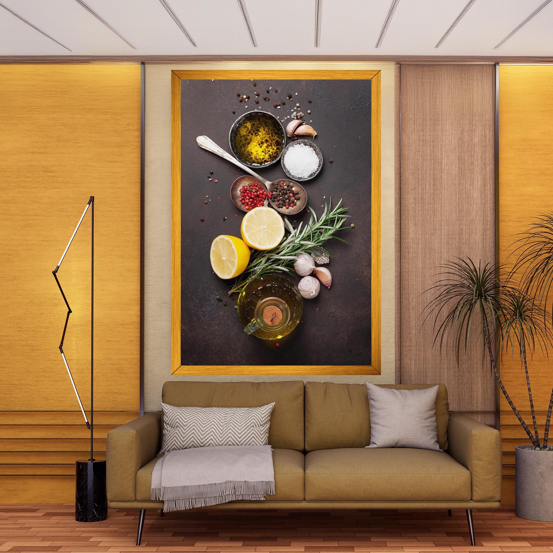 Spices On Stone Table mockup 9