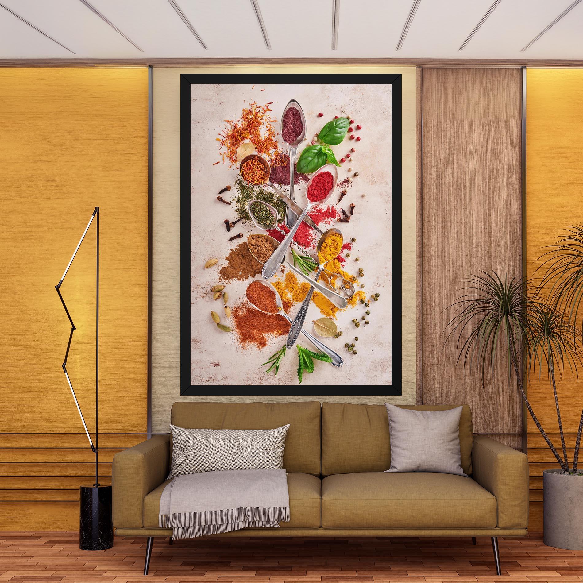 Картина на платно Colorful Spices Cooking mockup 9