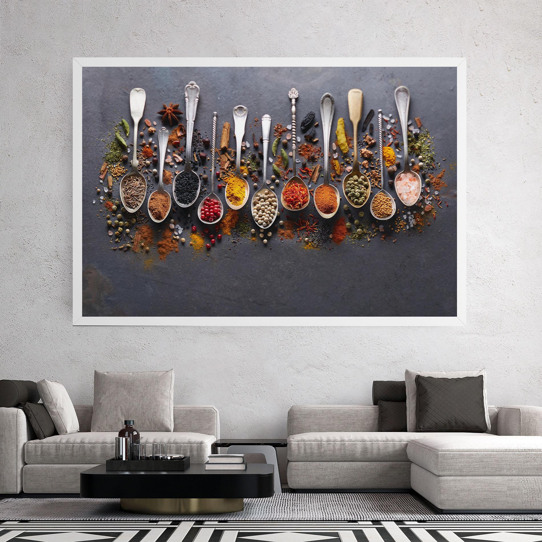 Картина на платно Spices Black Board mockup 2
