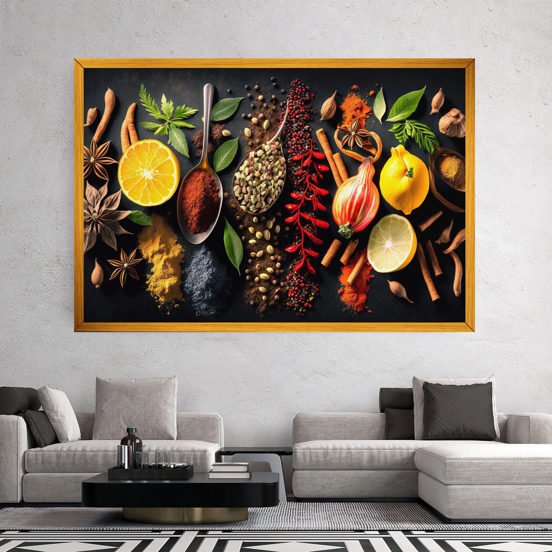 Картина на платно Closeup Pices mockup 2