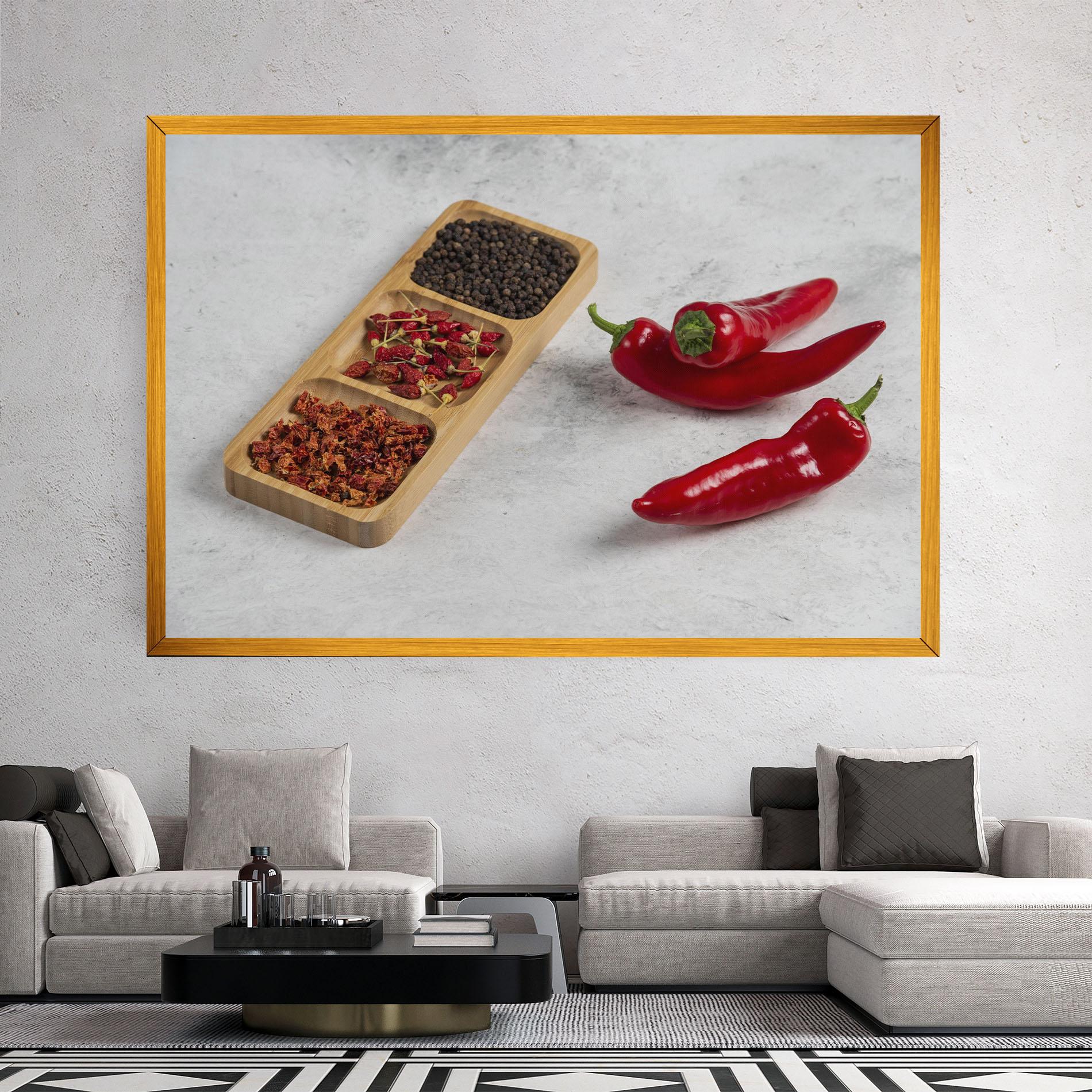 Картина на платно Hot Chili Spices mockup 2