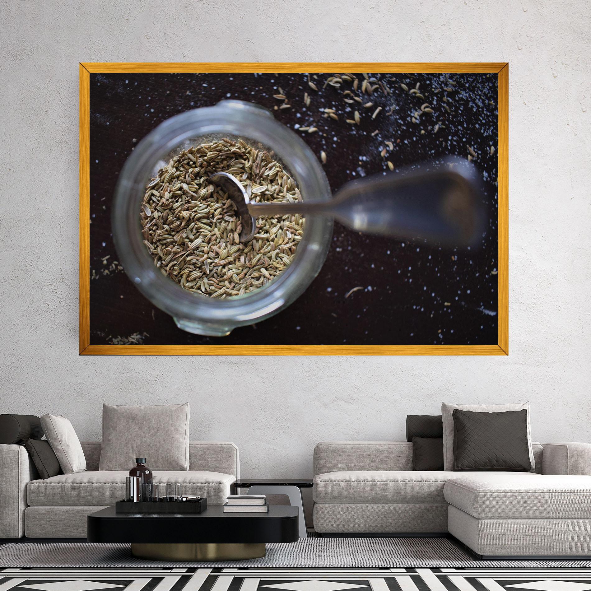 Картина на платно Jar With Spices mockup 2