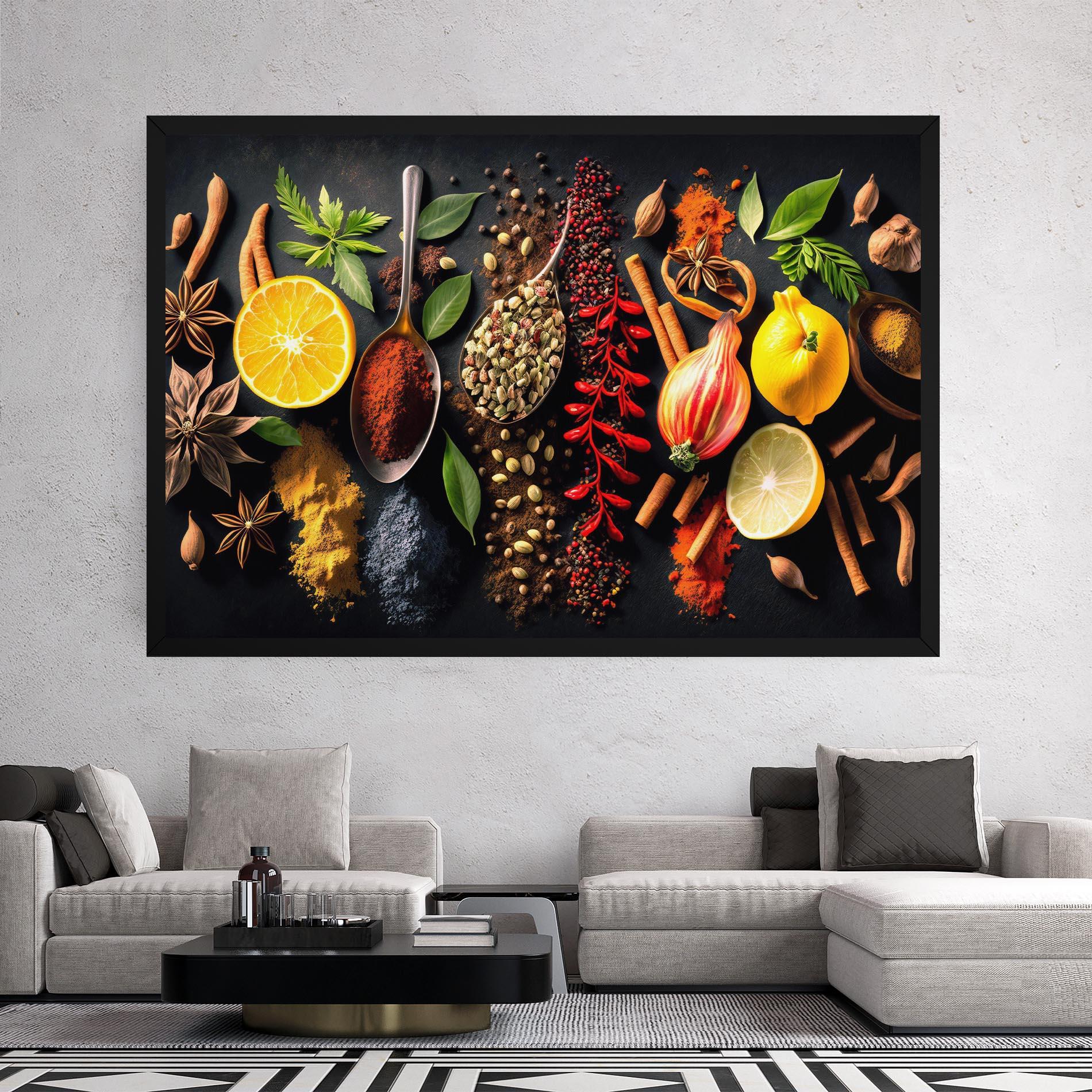 Картина на платно Closeup Pices mockup 2