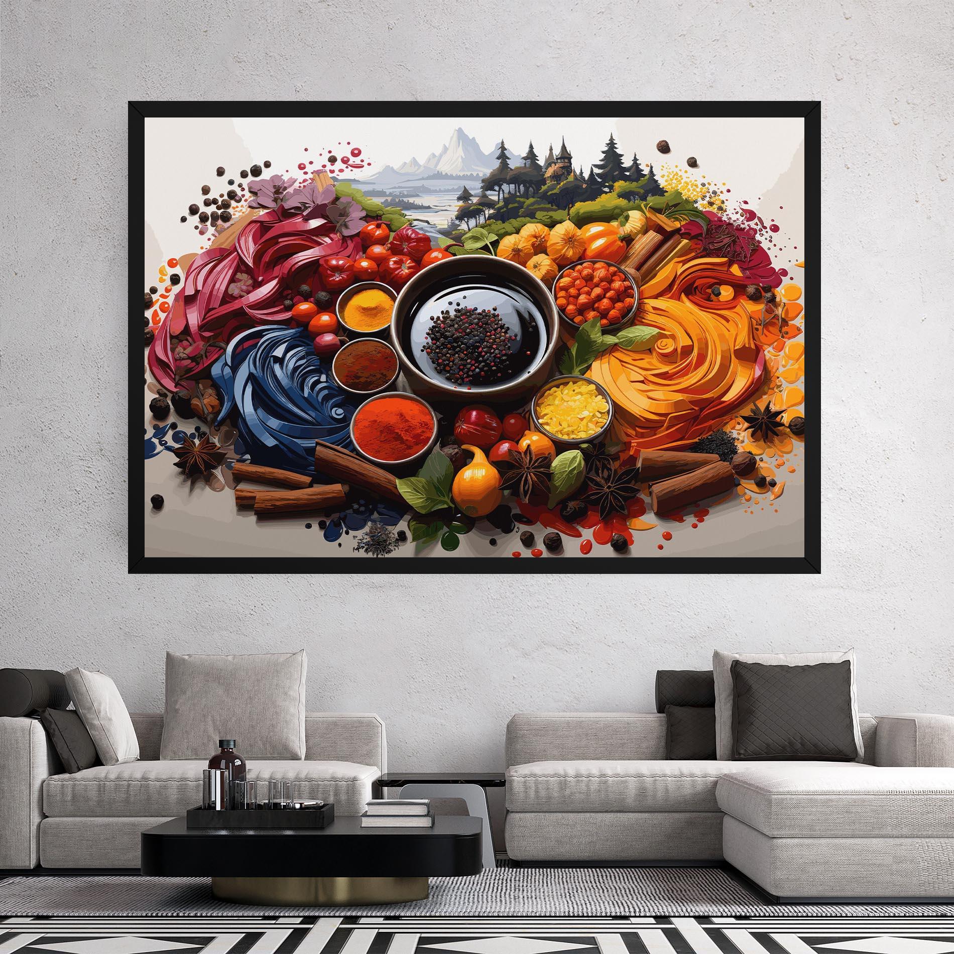 Картина на платно Spices Village mockup 2