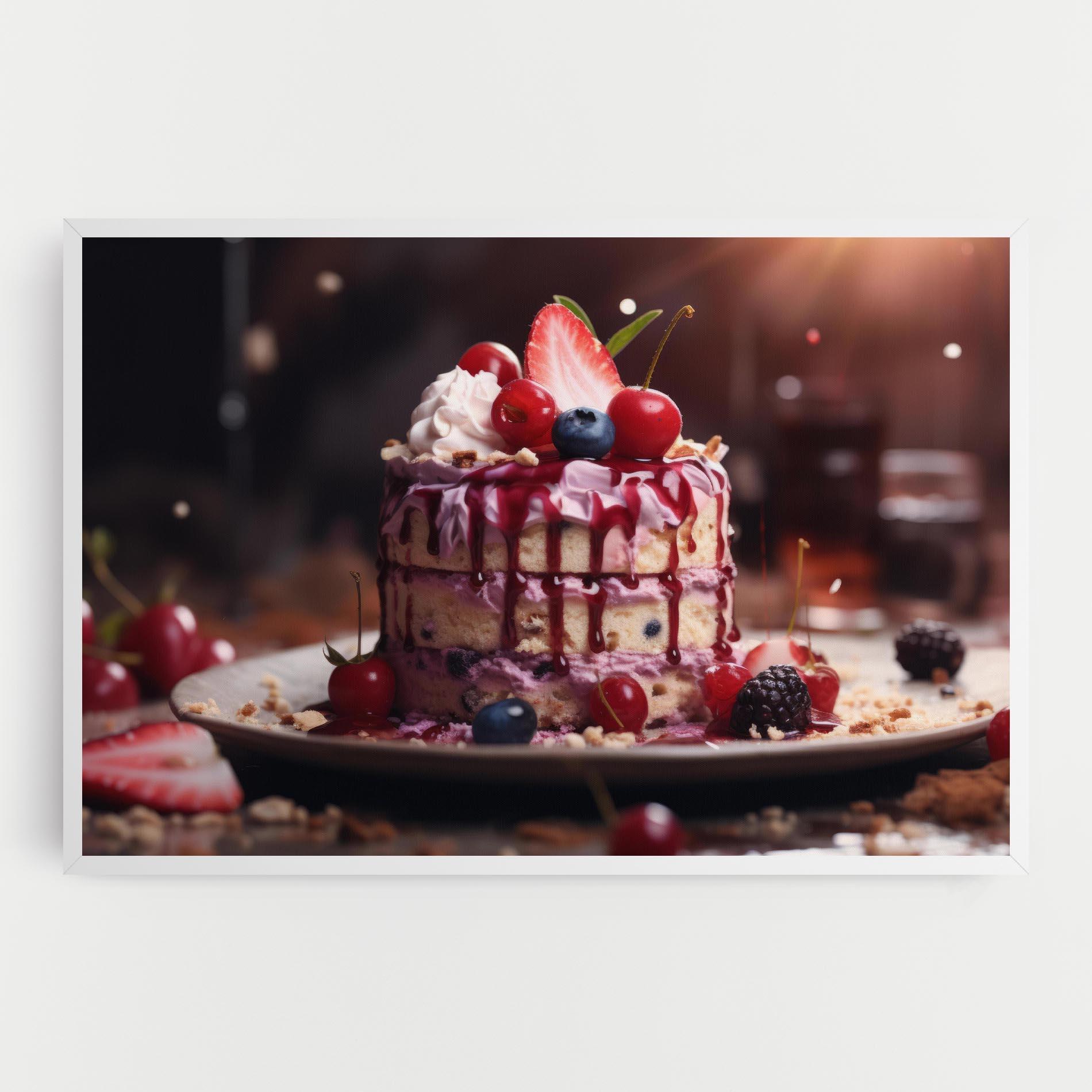 Картина на платно Berries Dessert mockup 0