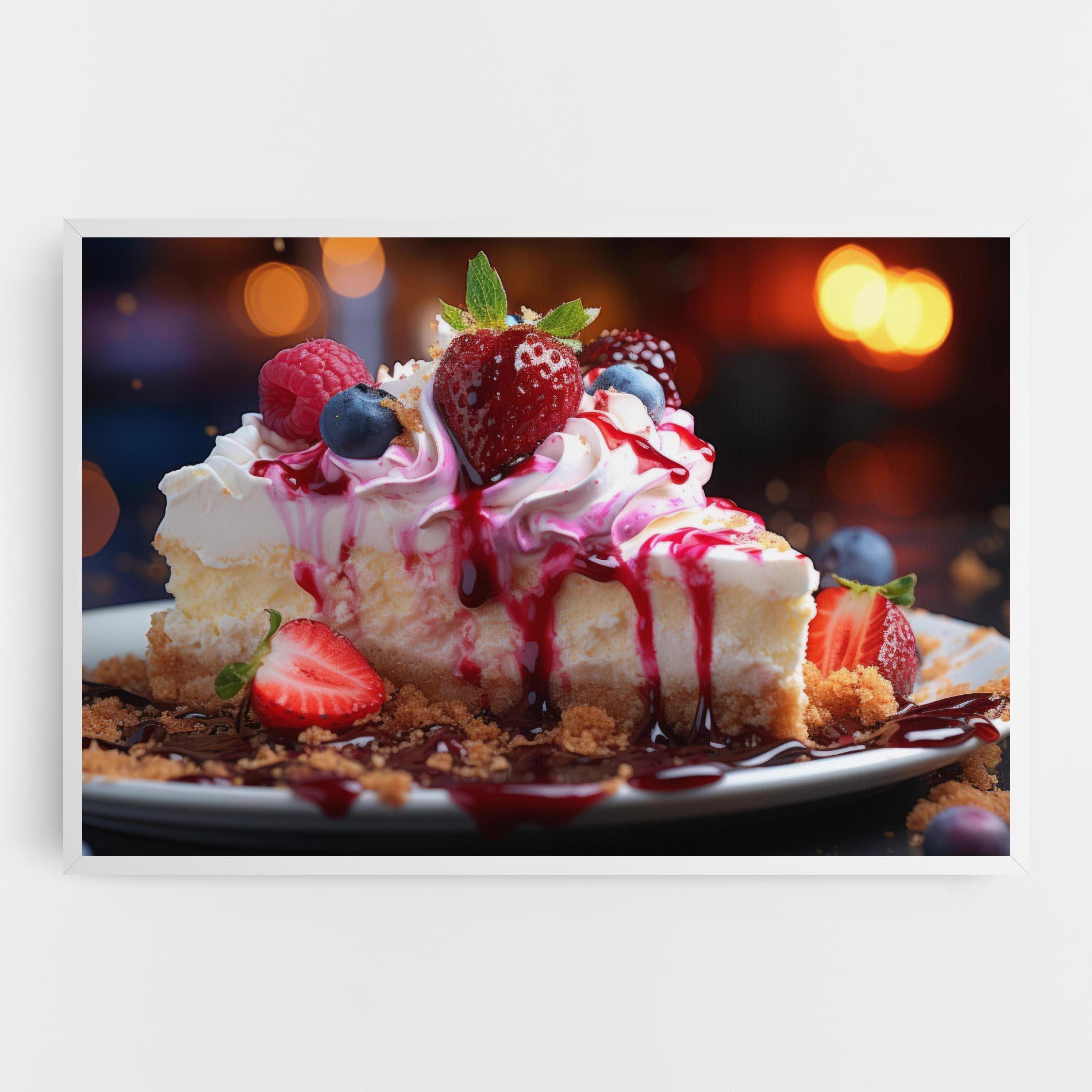 Картина на платно Cheesecake Berries mockup 0