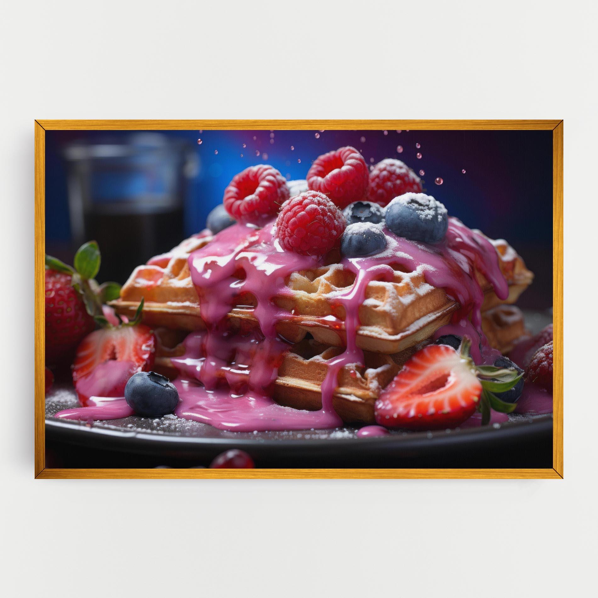 Картина на платно Berries Waffles mockup 0