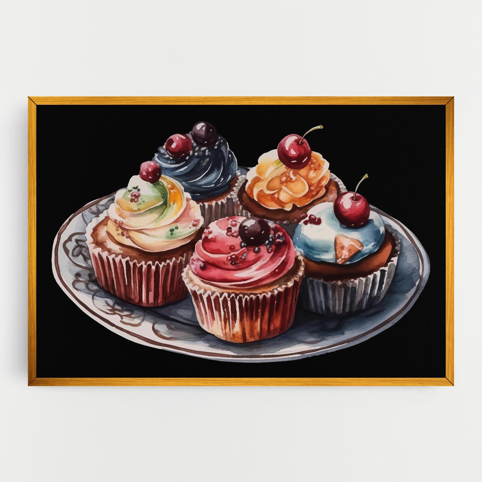 Картина на платно Colorful Muffins mockup 0