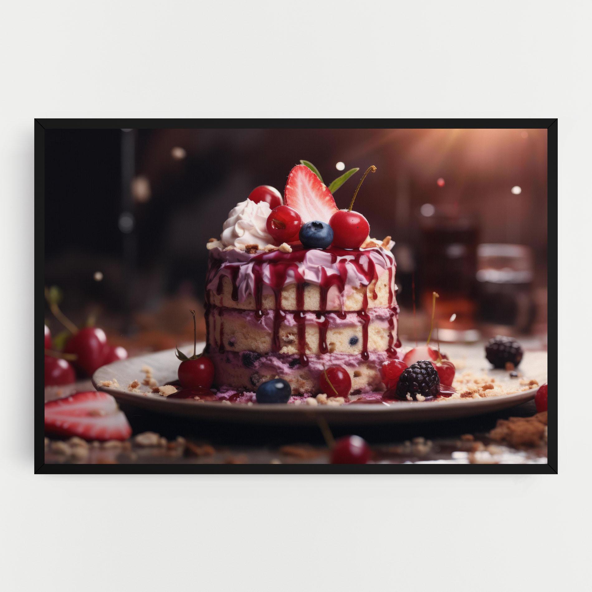 Картина на платно Berries Dessert mockup 0