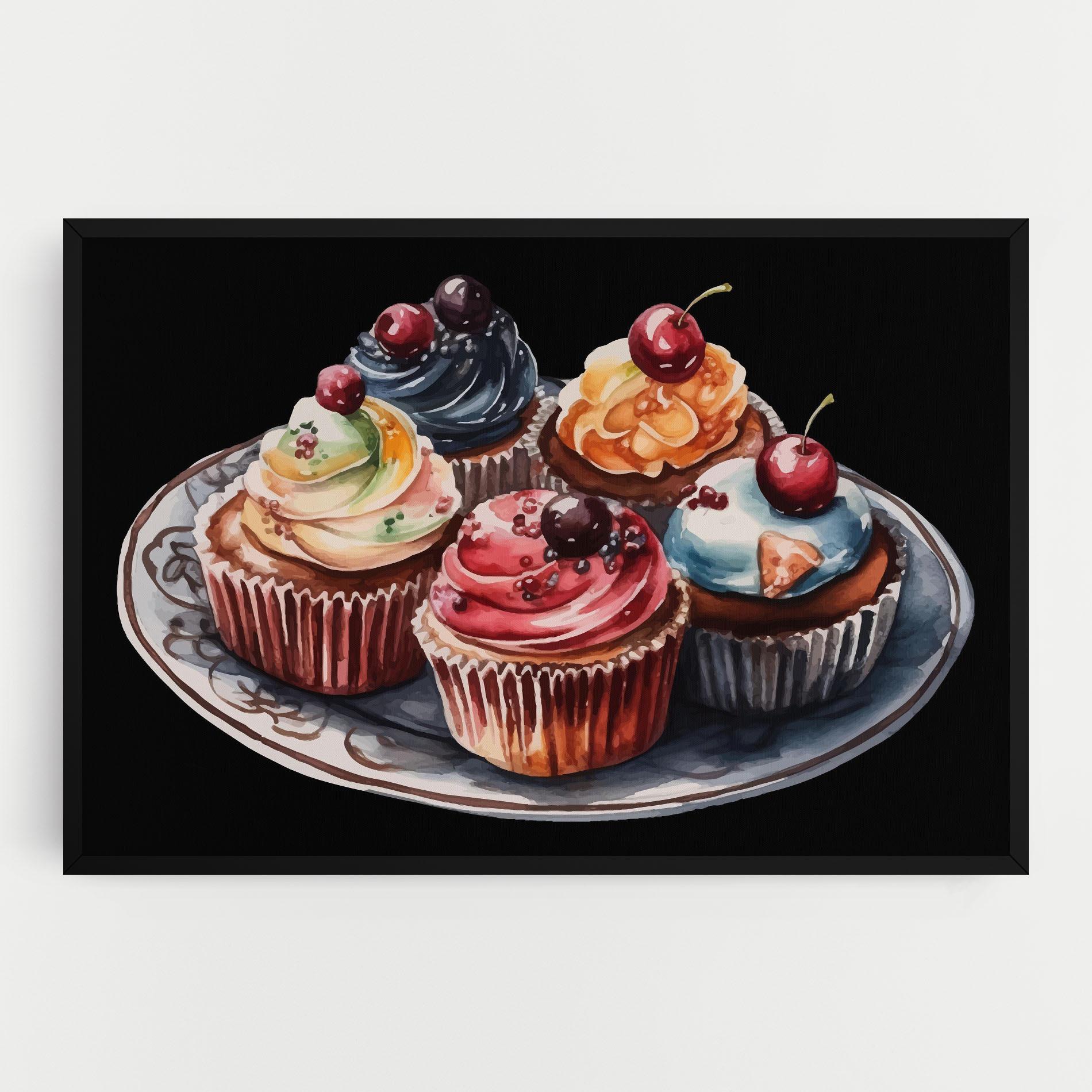Картина на платно Colorful Muffins mockup 0