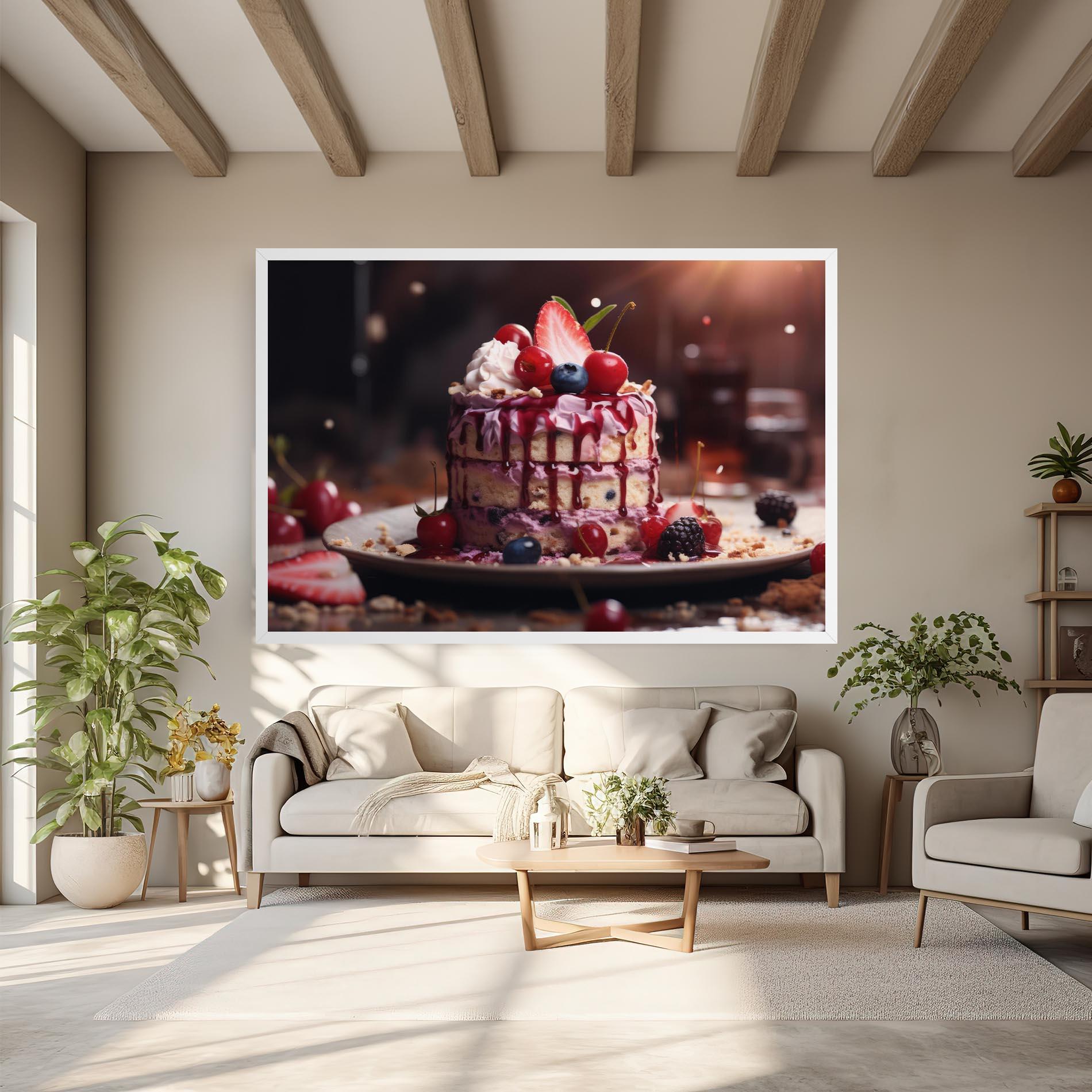 Картина на платно Berries Dessert mockup 6