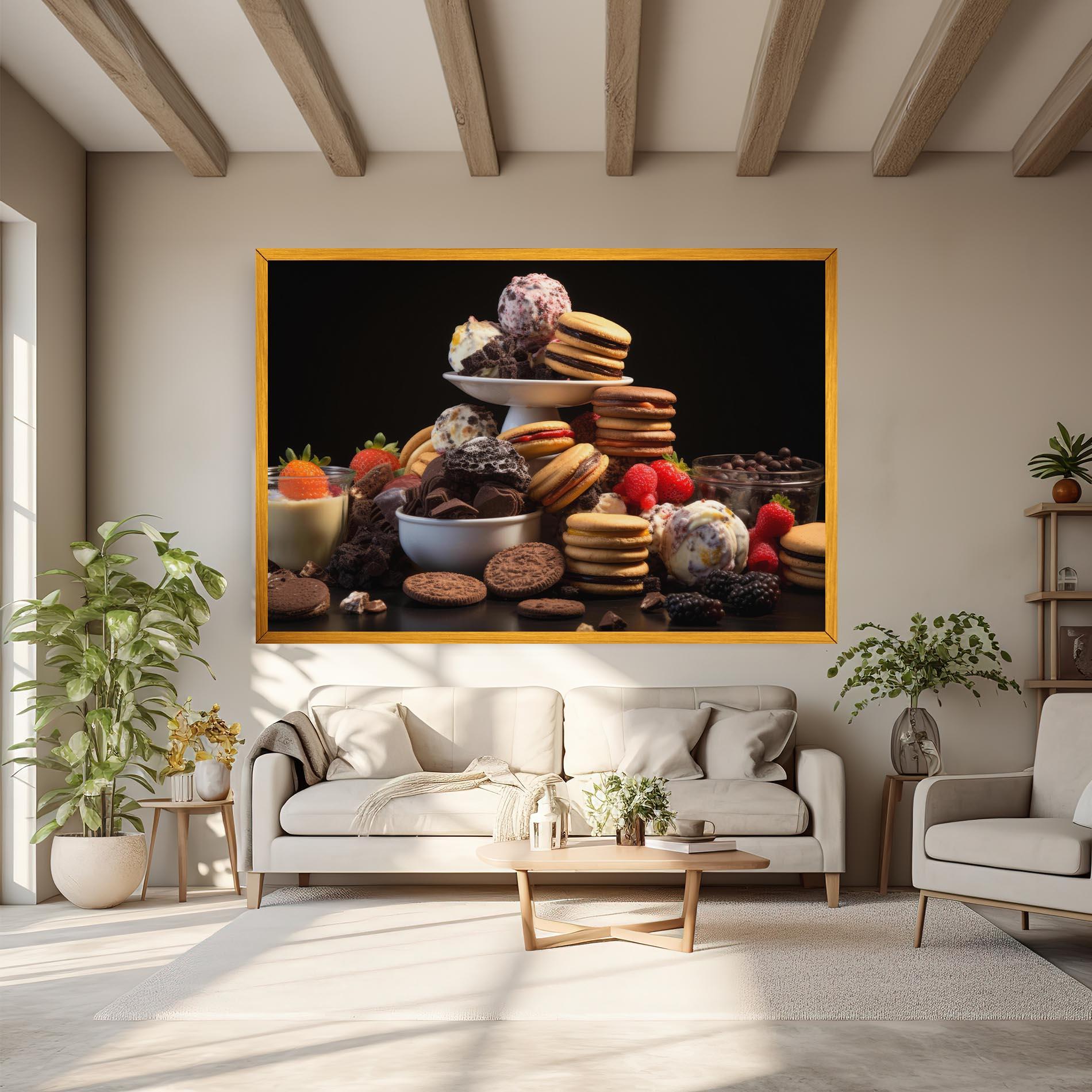 Картина на платно Ice Cream Cookies mockup 6