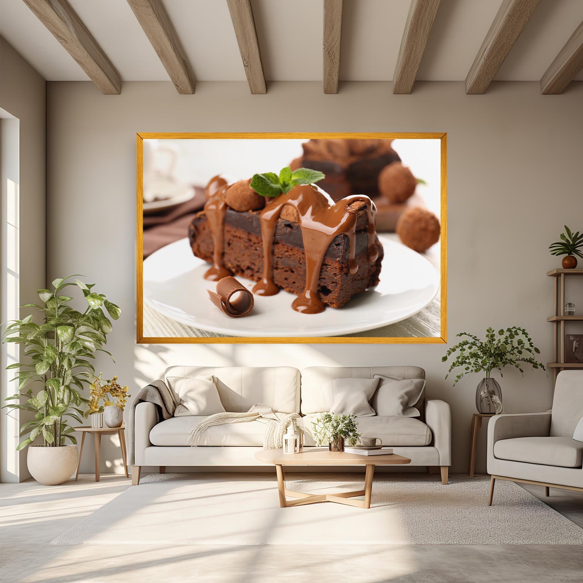 Картина на платно Mint Chocolate Cake mockup 6