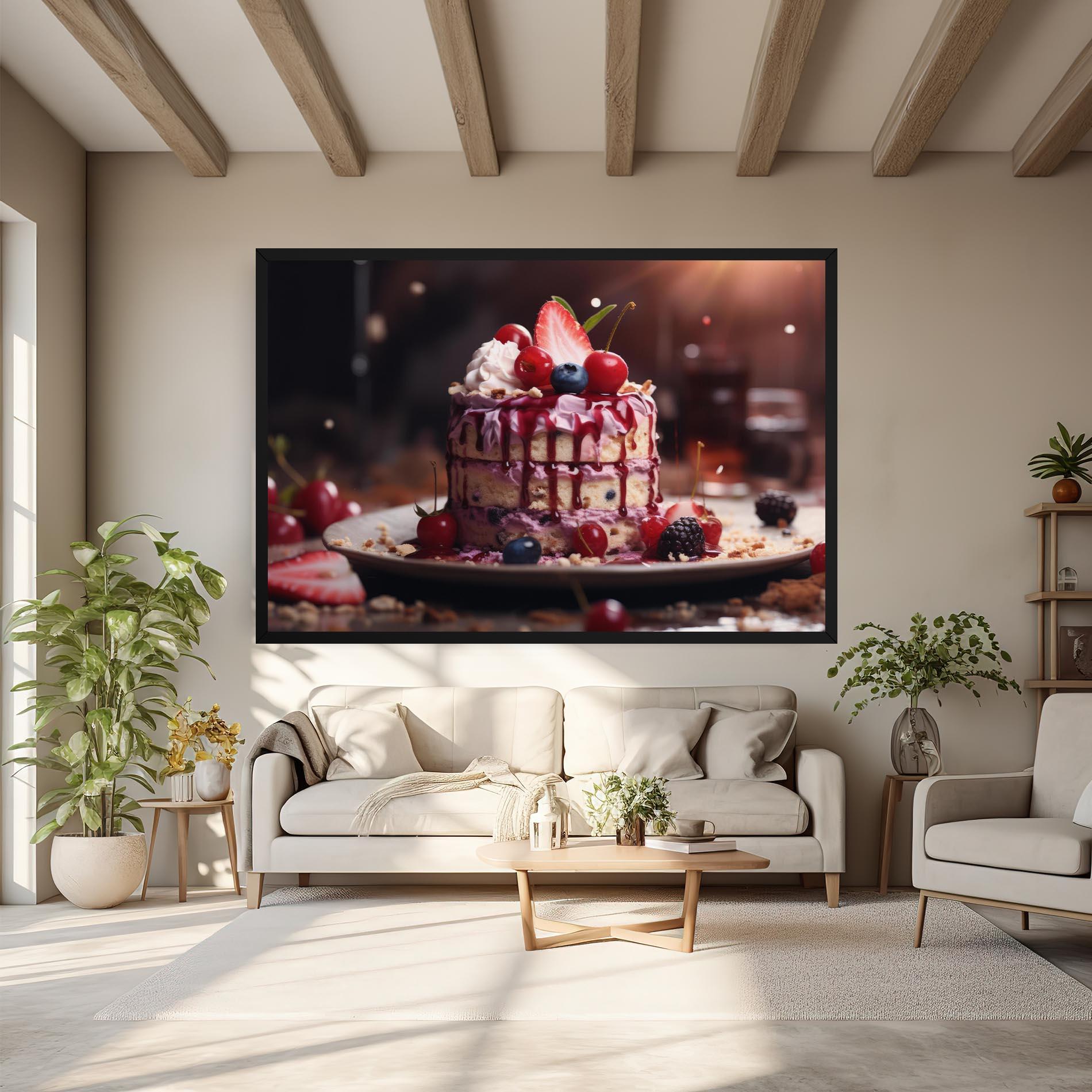 Картина на платно Berries Dessert mockup 6