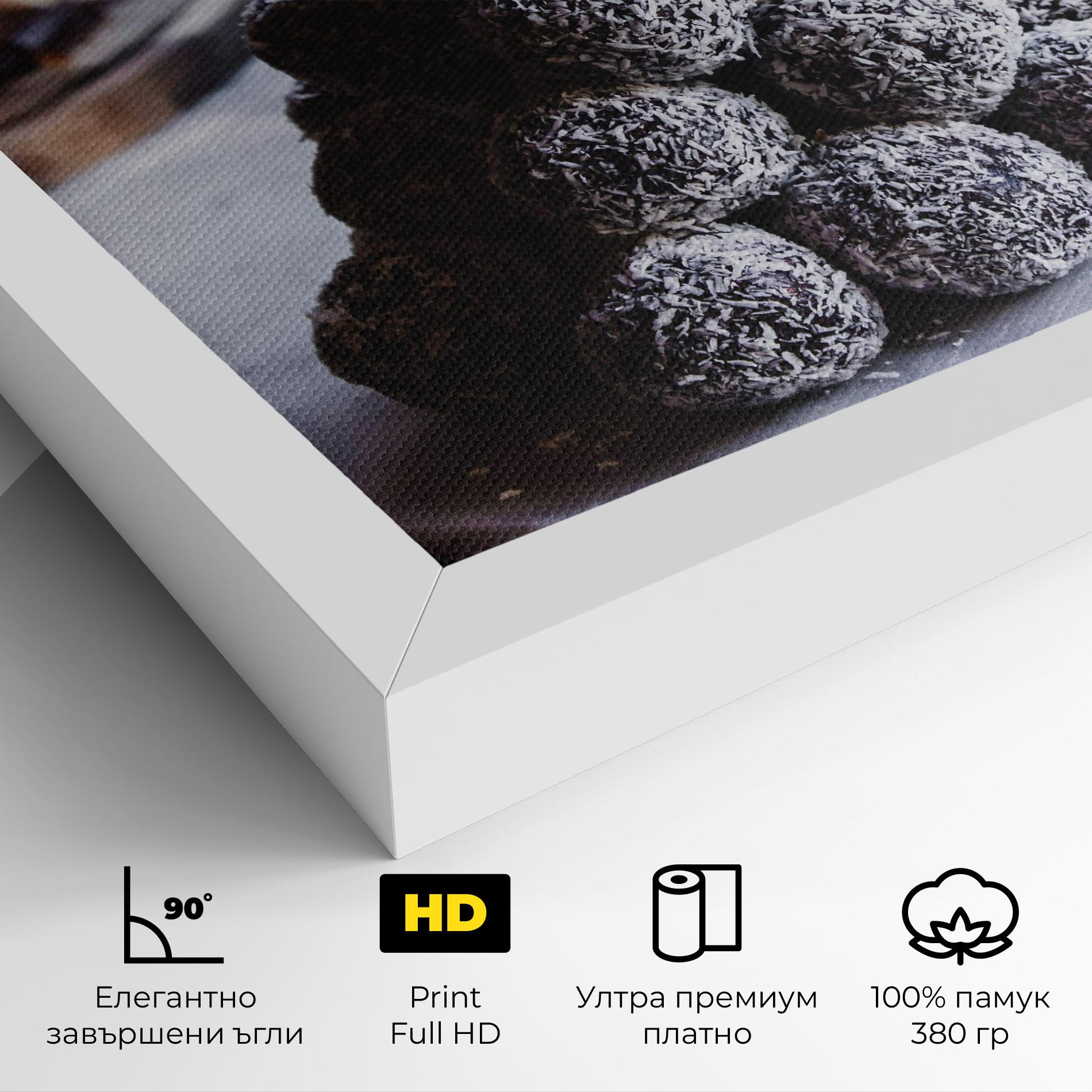 Картина на платно Chocolate Balls mockup 4