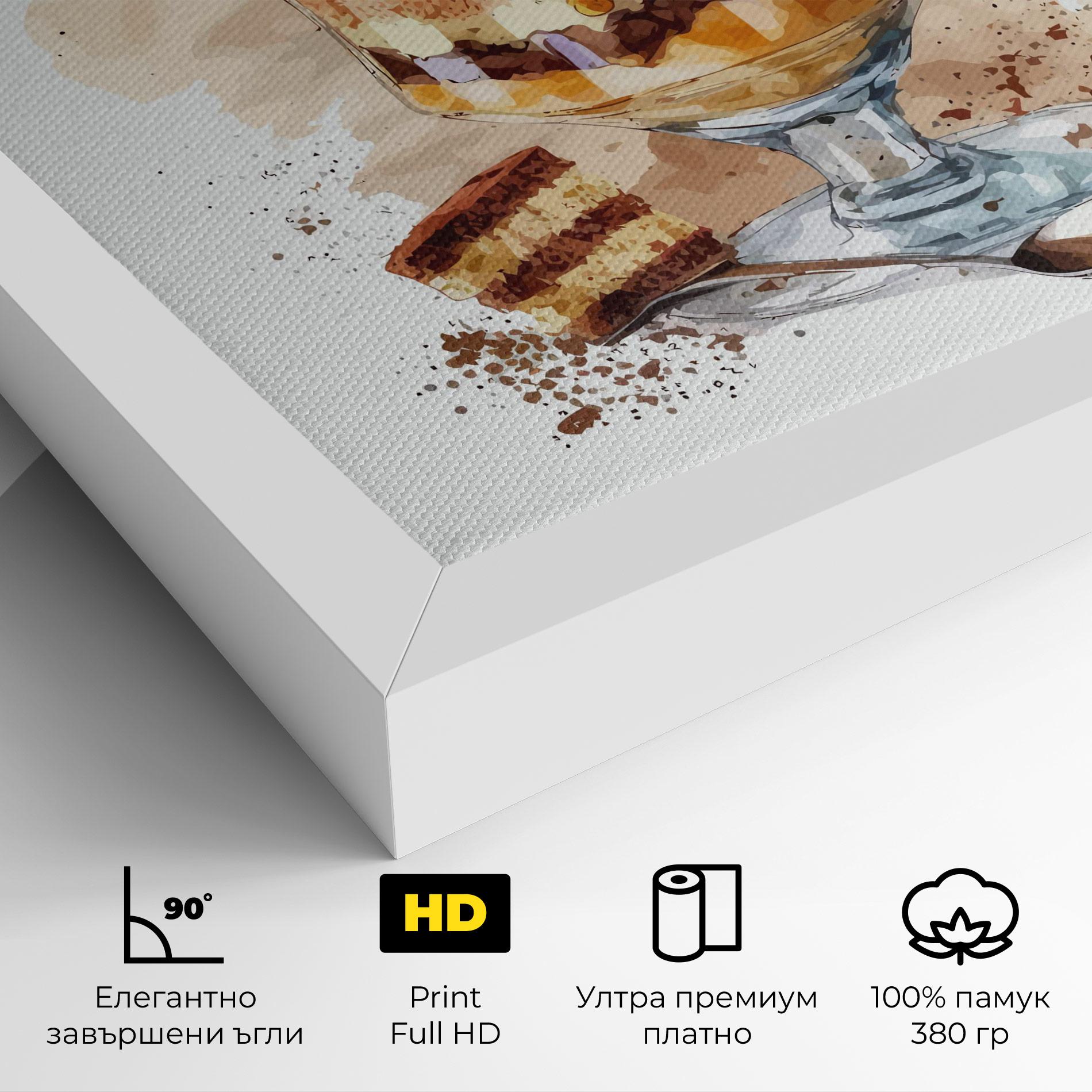 Картина на платно Cup Dessert mockup 4