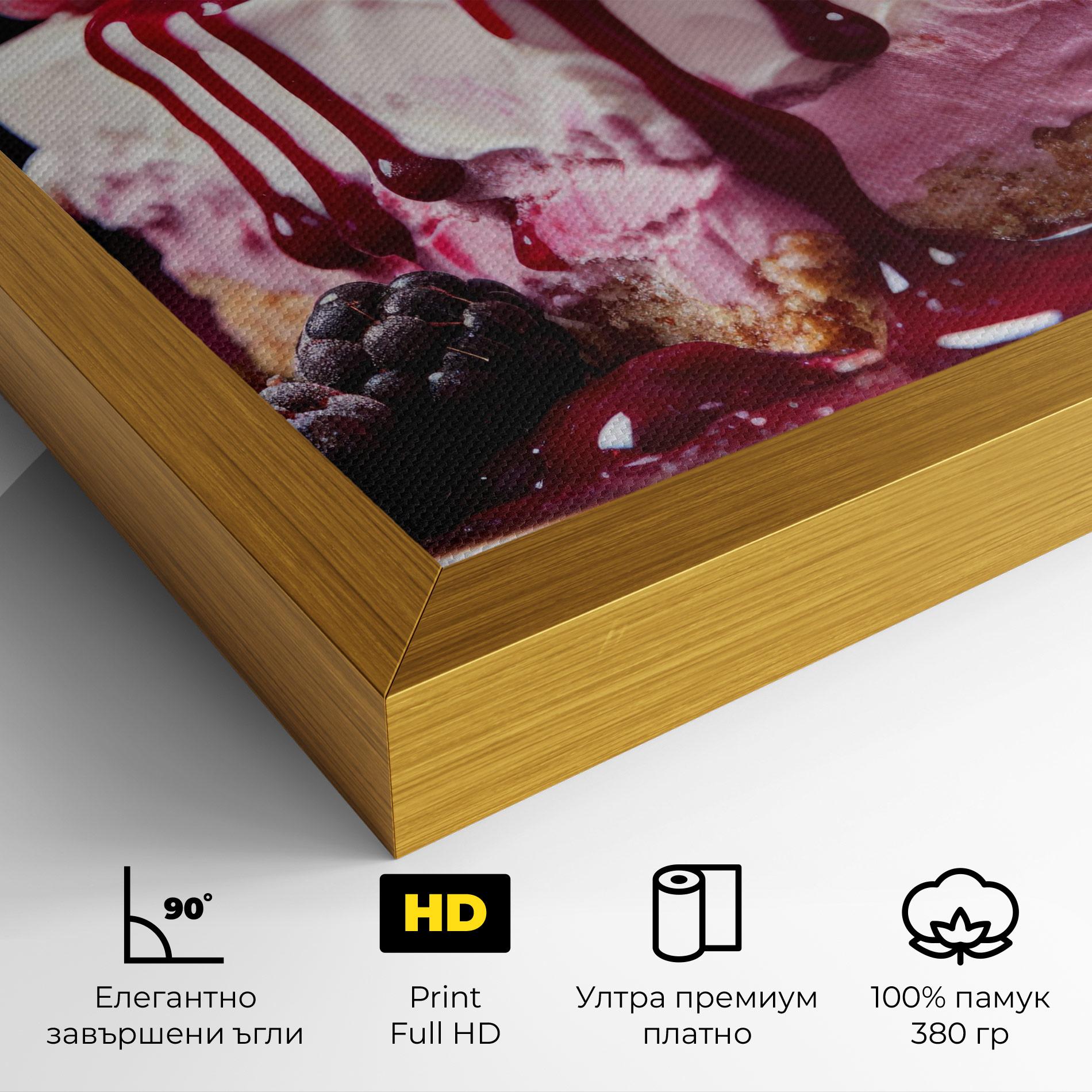 Картина на платно Berries Cream mockup 4