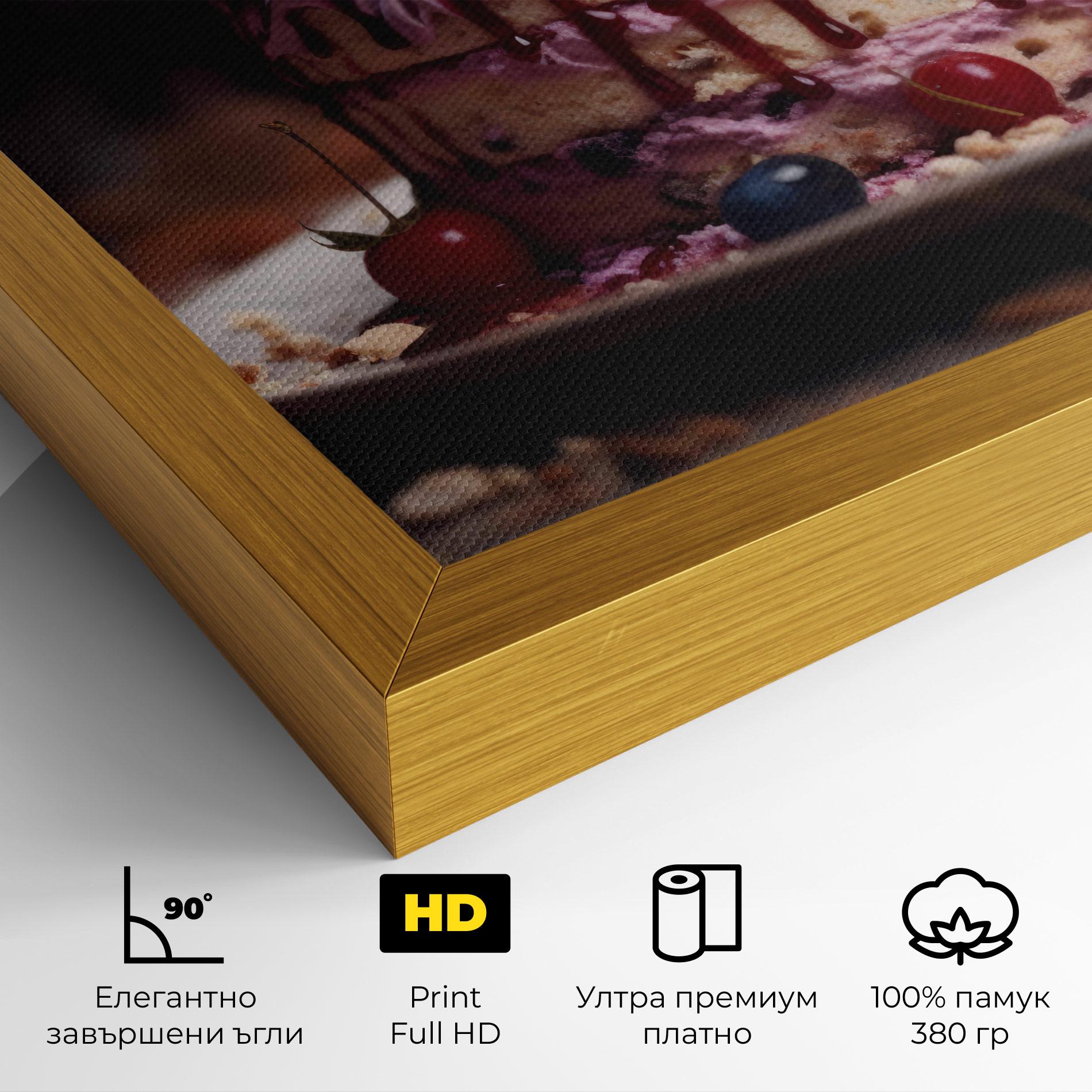 Картина на платно Berries Dessert mockup 4