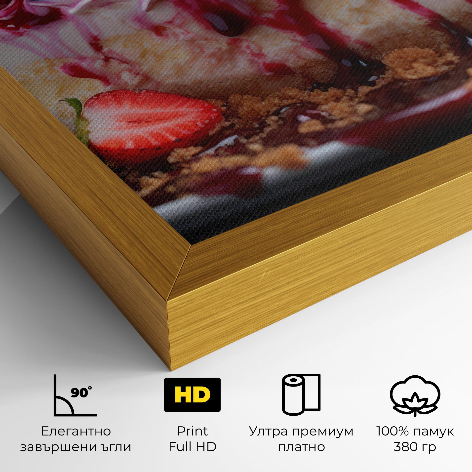 Картина на платно Cheesecake Berries mockup 4