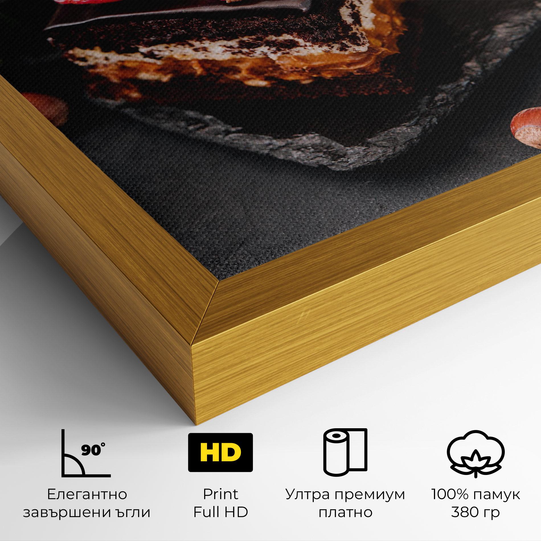 Картина на платно Chocolate Berries Cake mockup 4