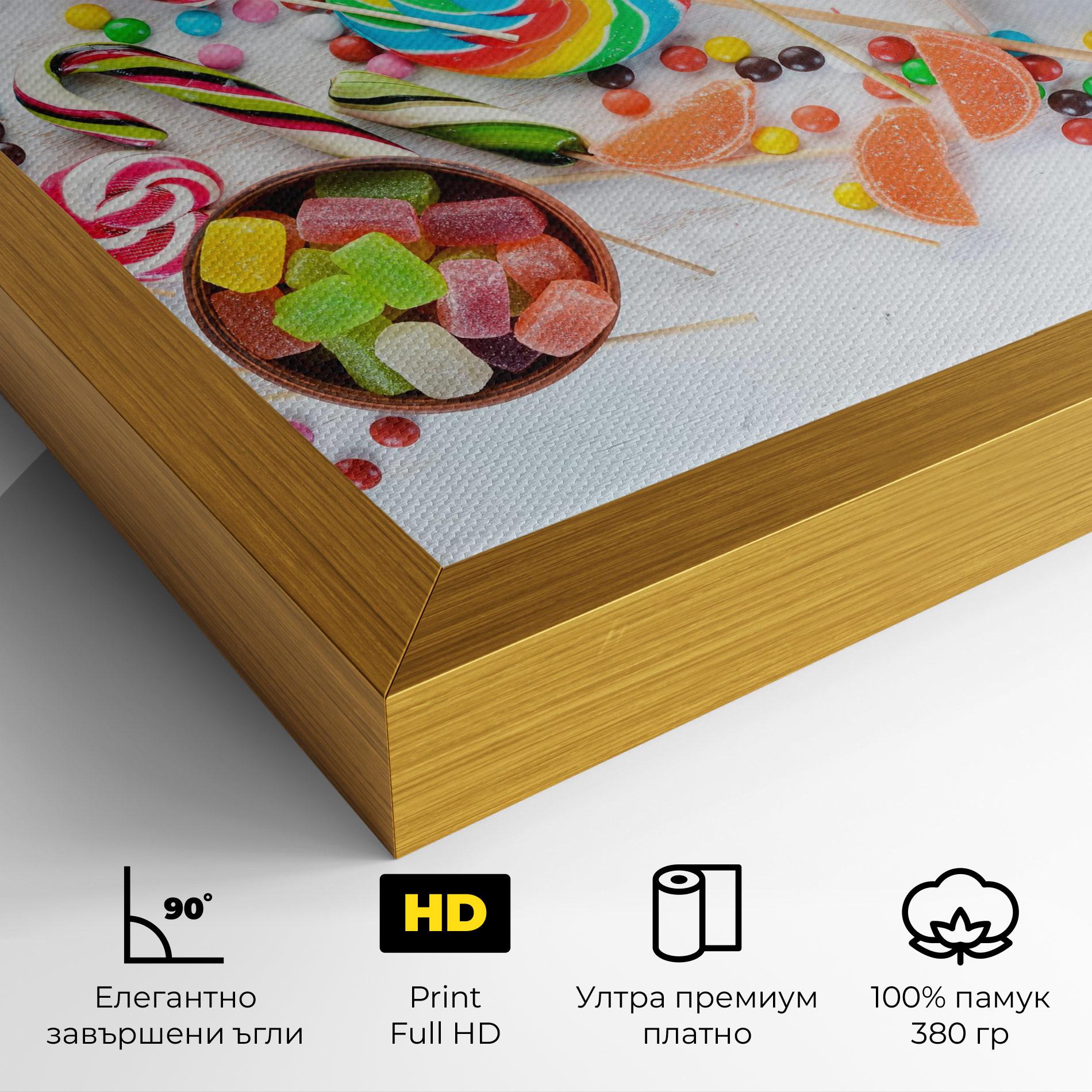 Картина на платно Colorful Candies Jelly mockup 4