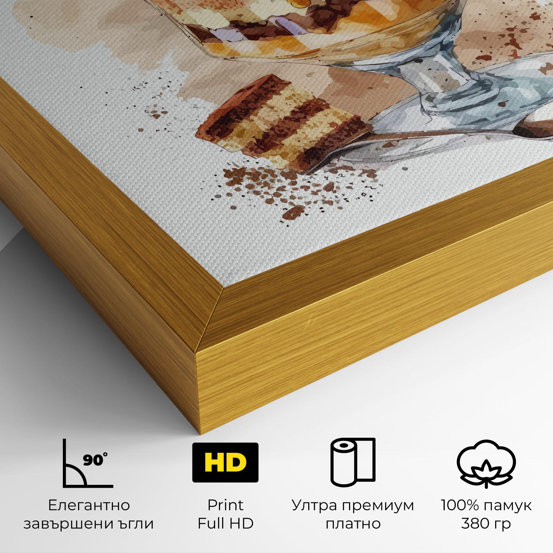 Картина на платно Cup Dessert mockup 4