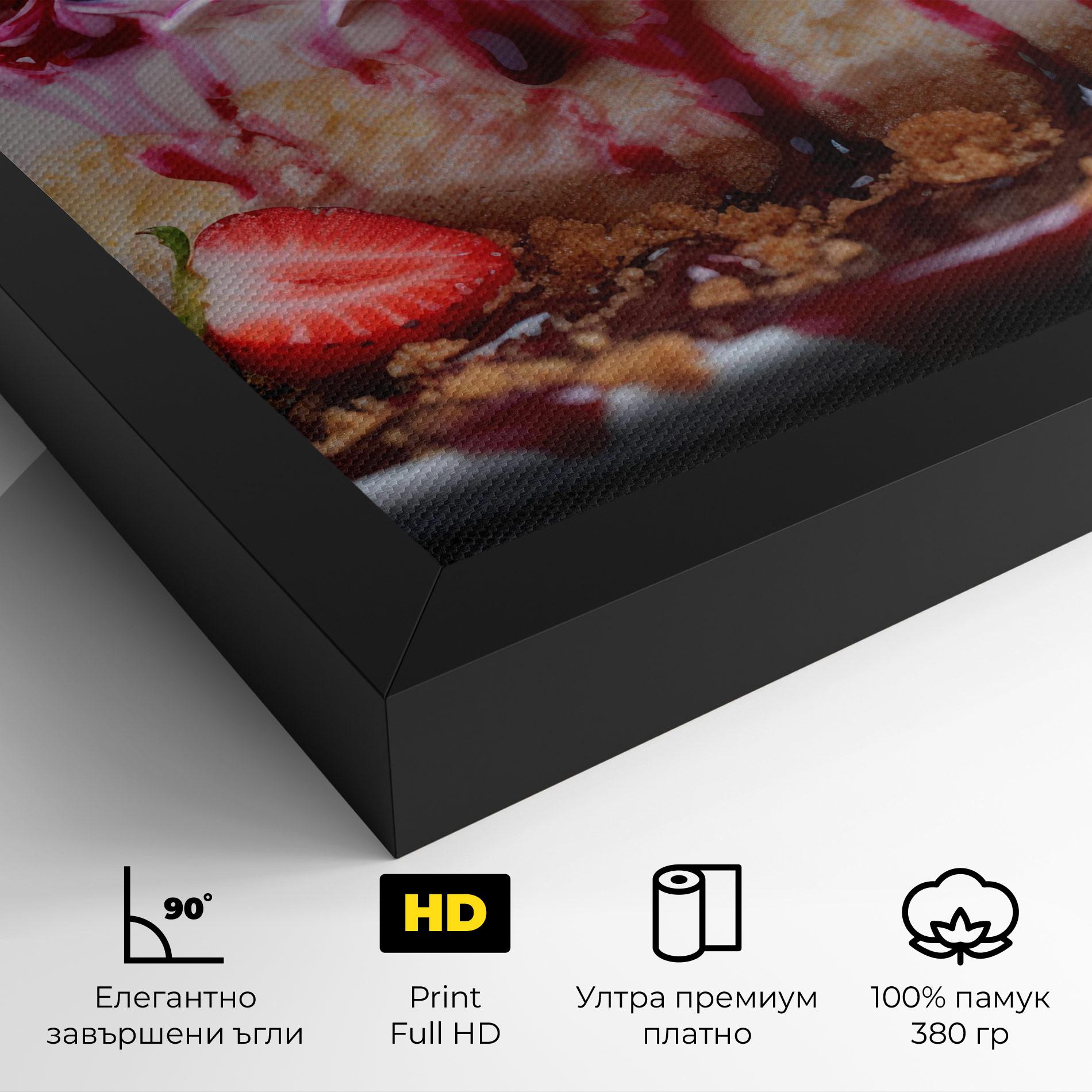Картина на платно Cheesecake Berries mockup 4