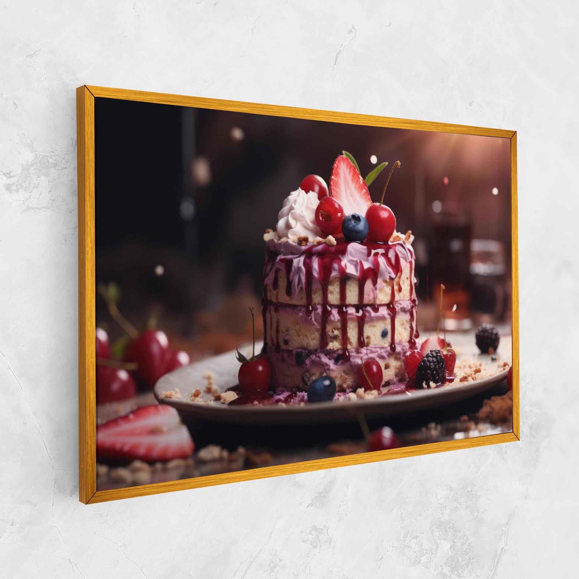 Картина на платно Berries Dessert mockup 1