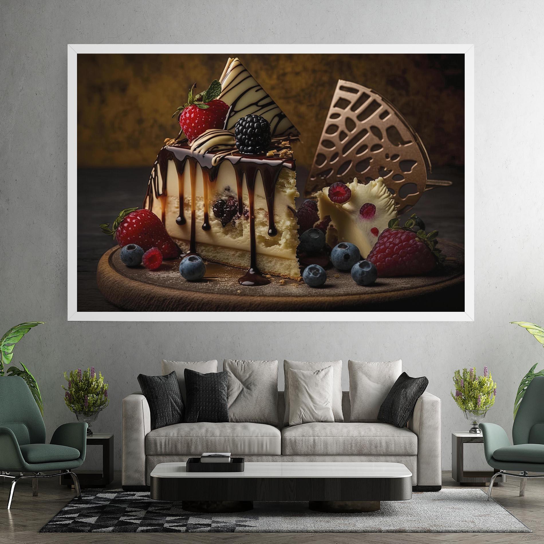 Картина на платно Cheesecake Chocolate mockup 7