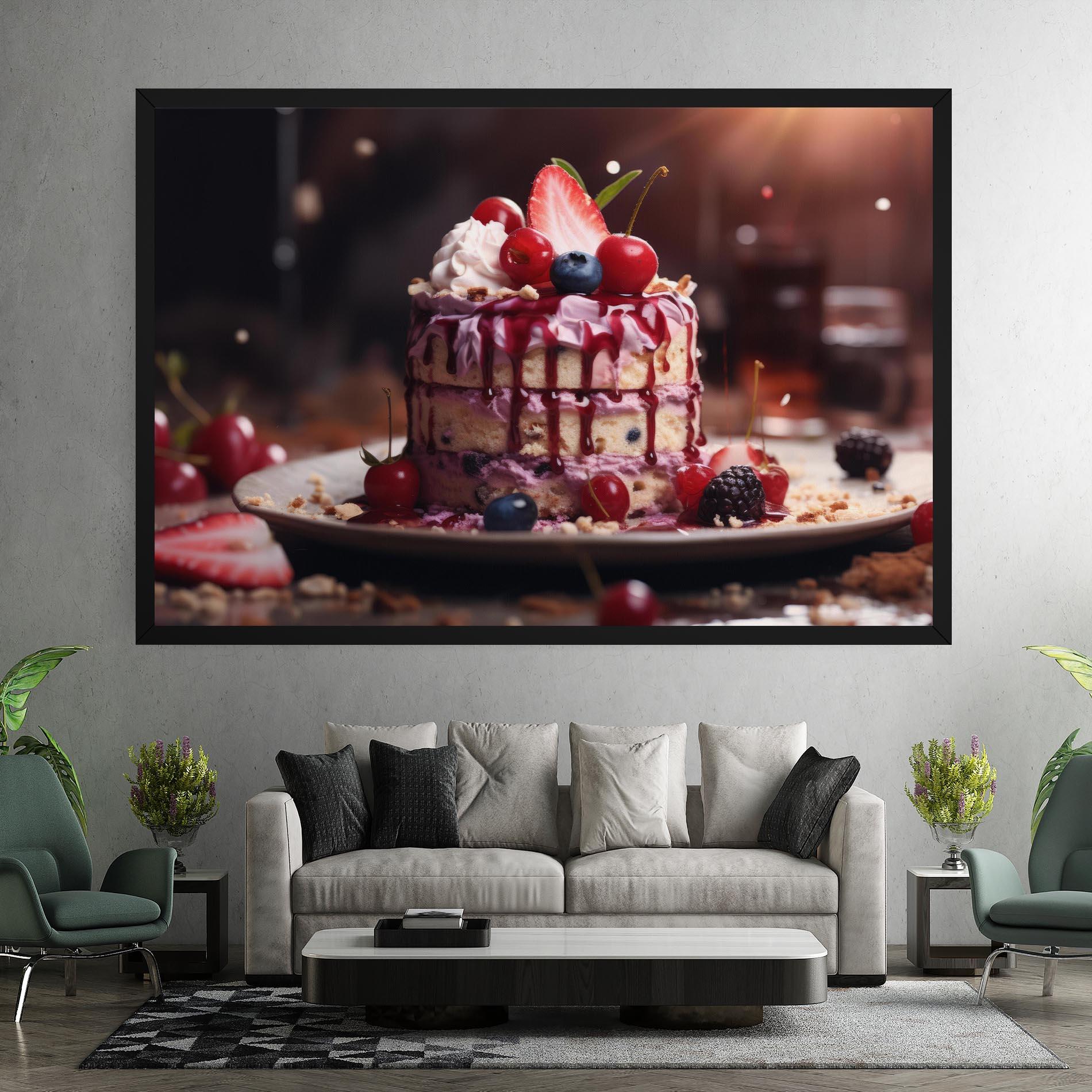 Картина на платно Berries Dessert mockup 7