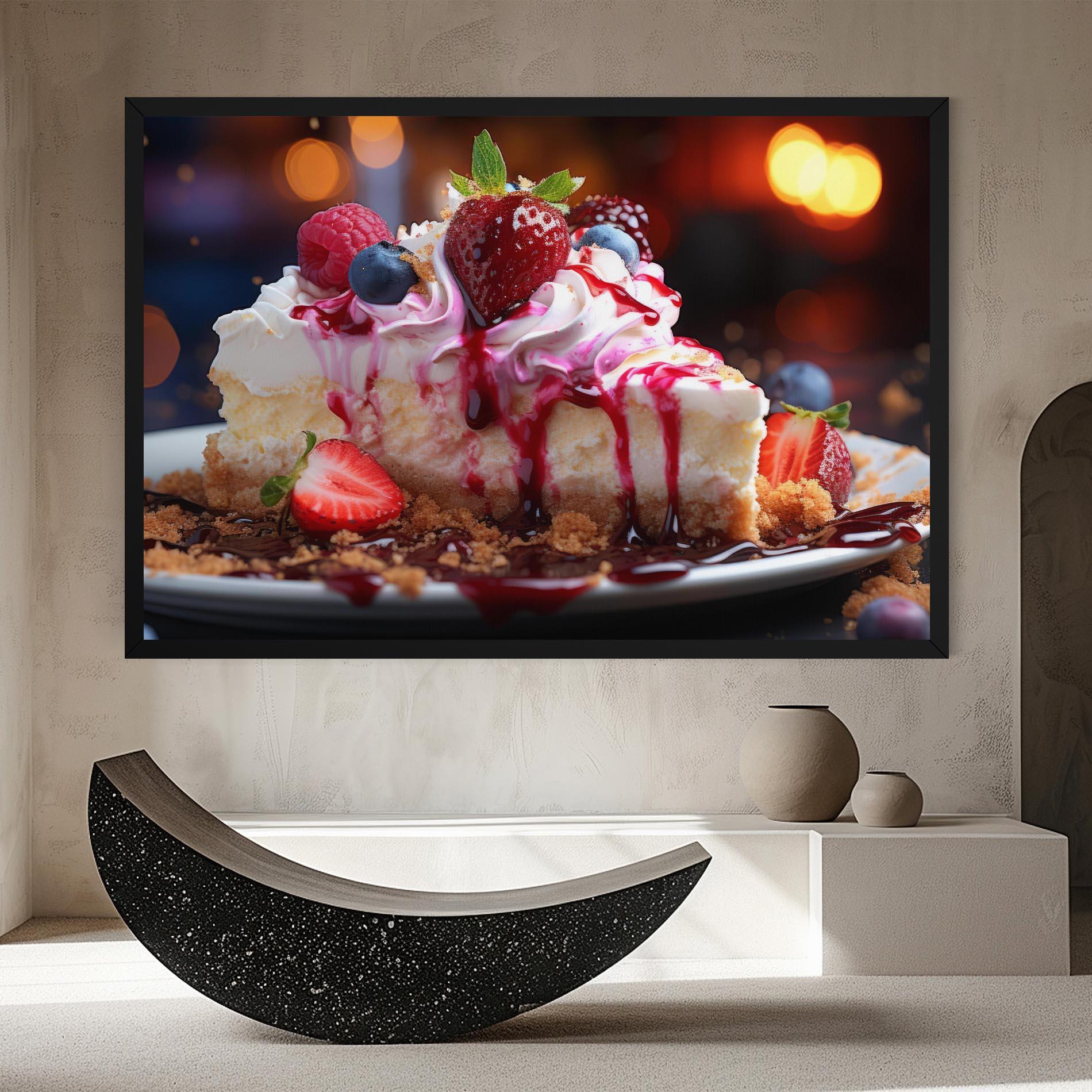 Картина на платно Cheesecake Berries mockup 8