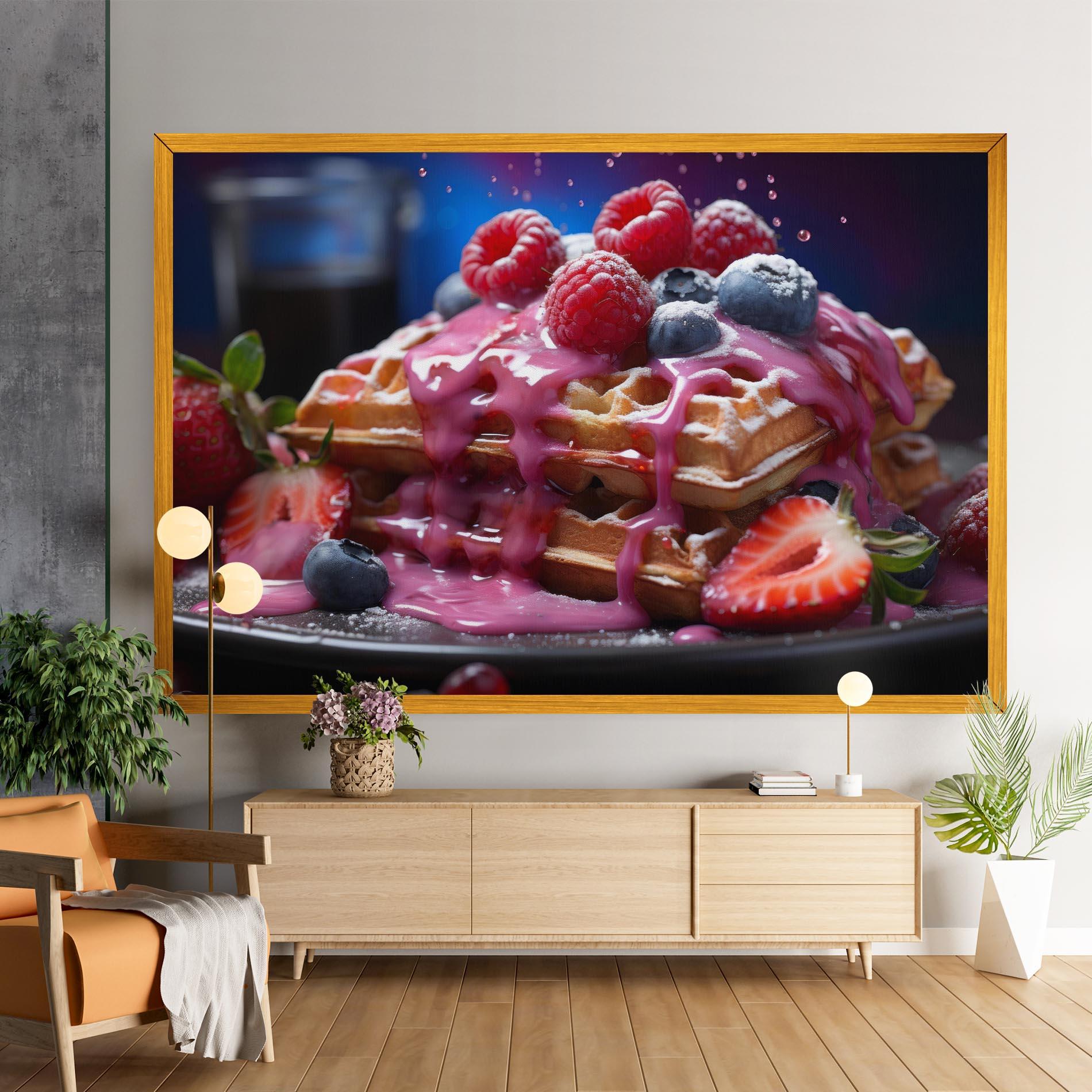 Картина на платно Berries Waffles mockup 9