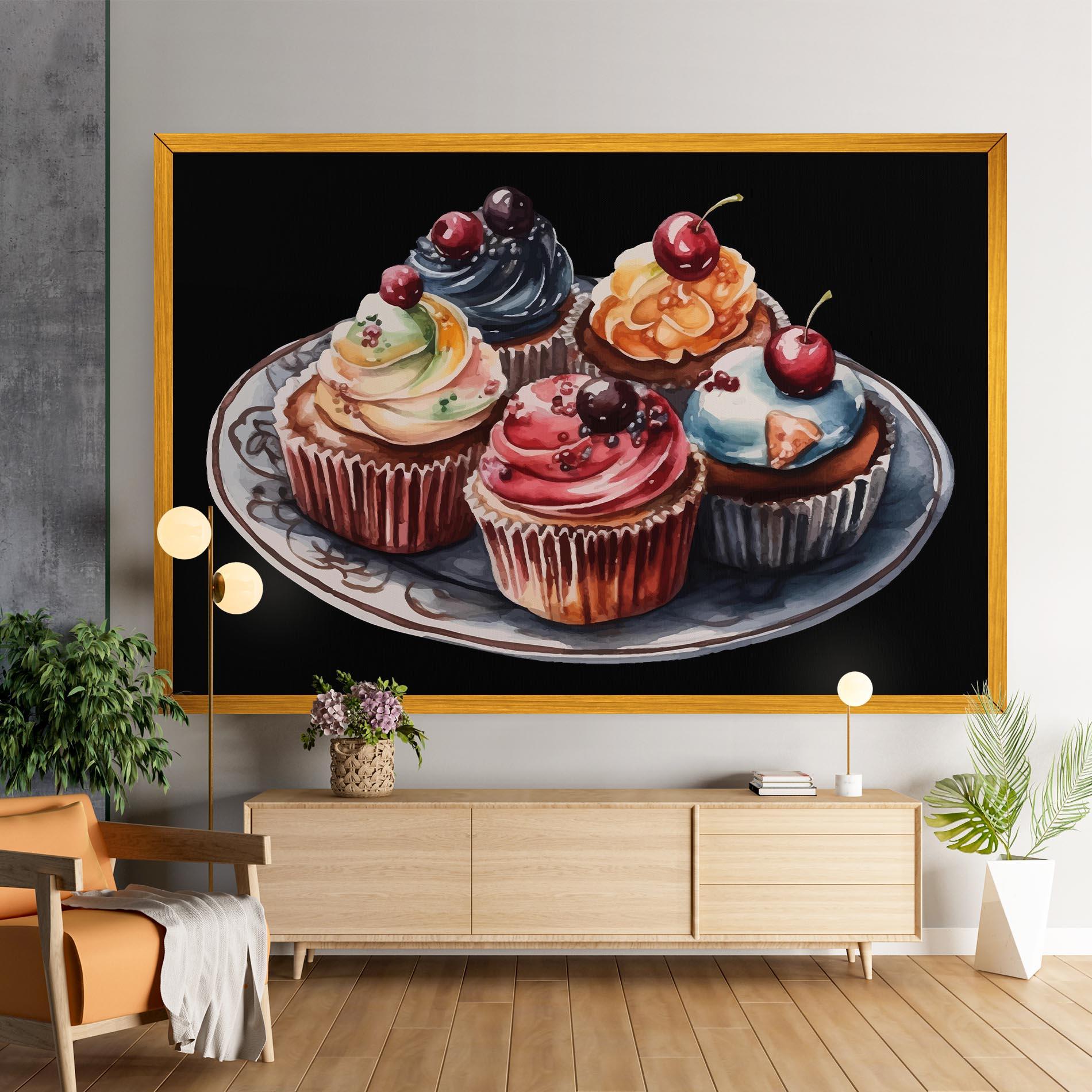 Картина на платно Colorful Muffins mockup 9