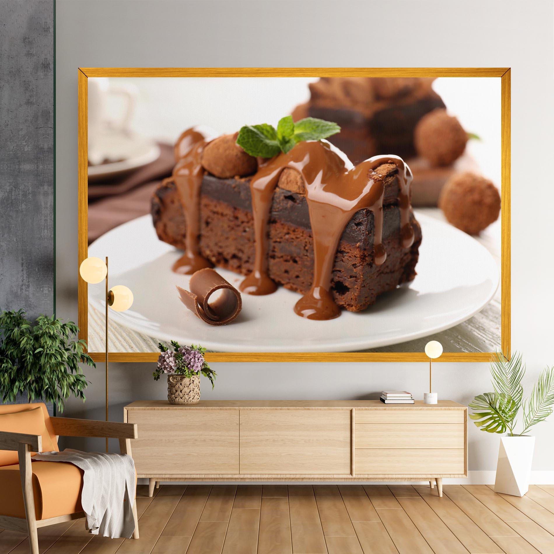 Картина на платно Mint Chocolate Cake mockup 9