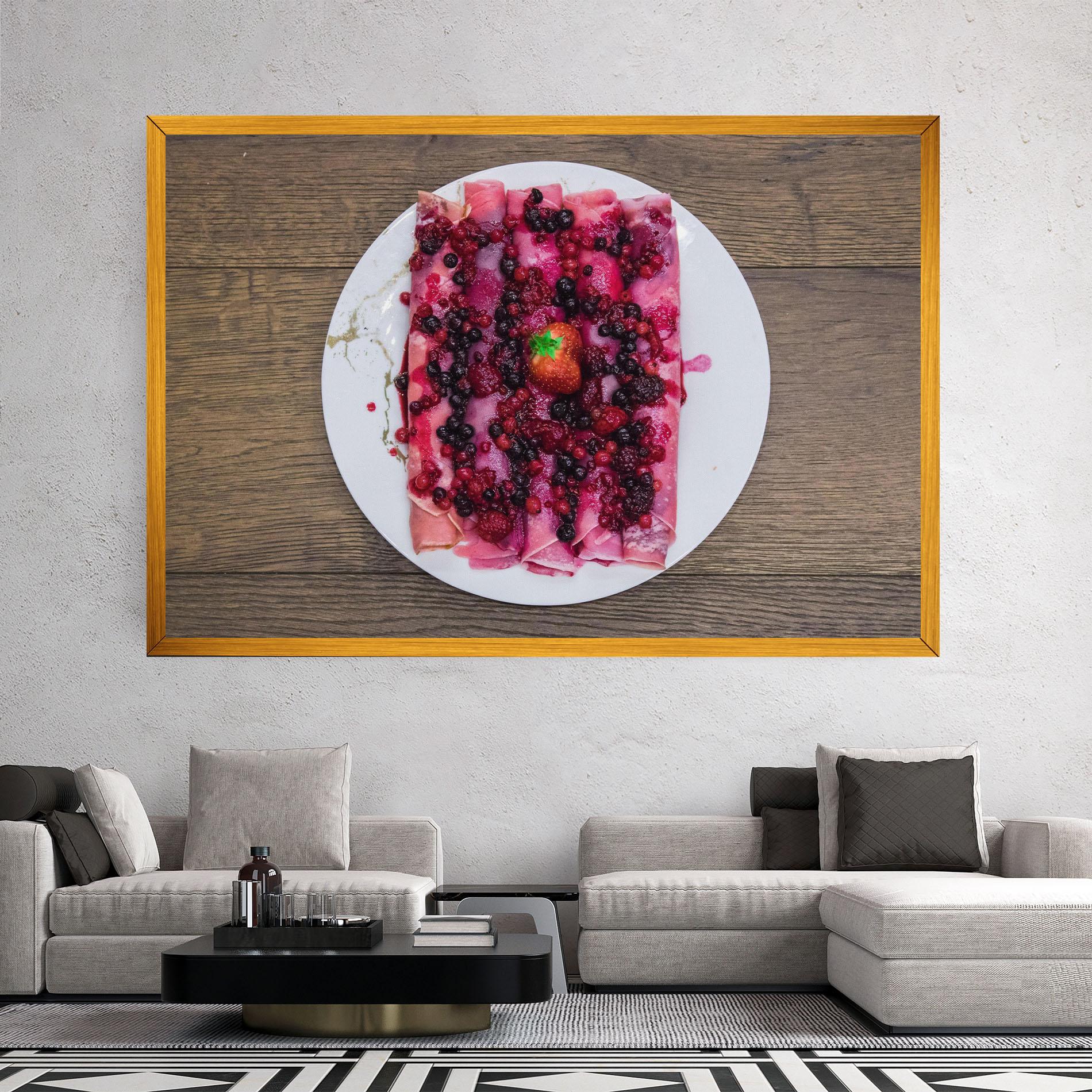 Картина на платно Strawberry Pancakes mockup 2
