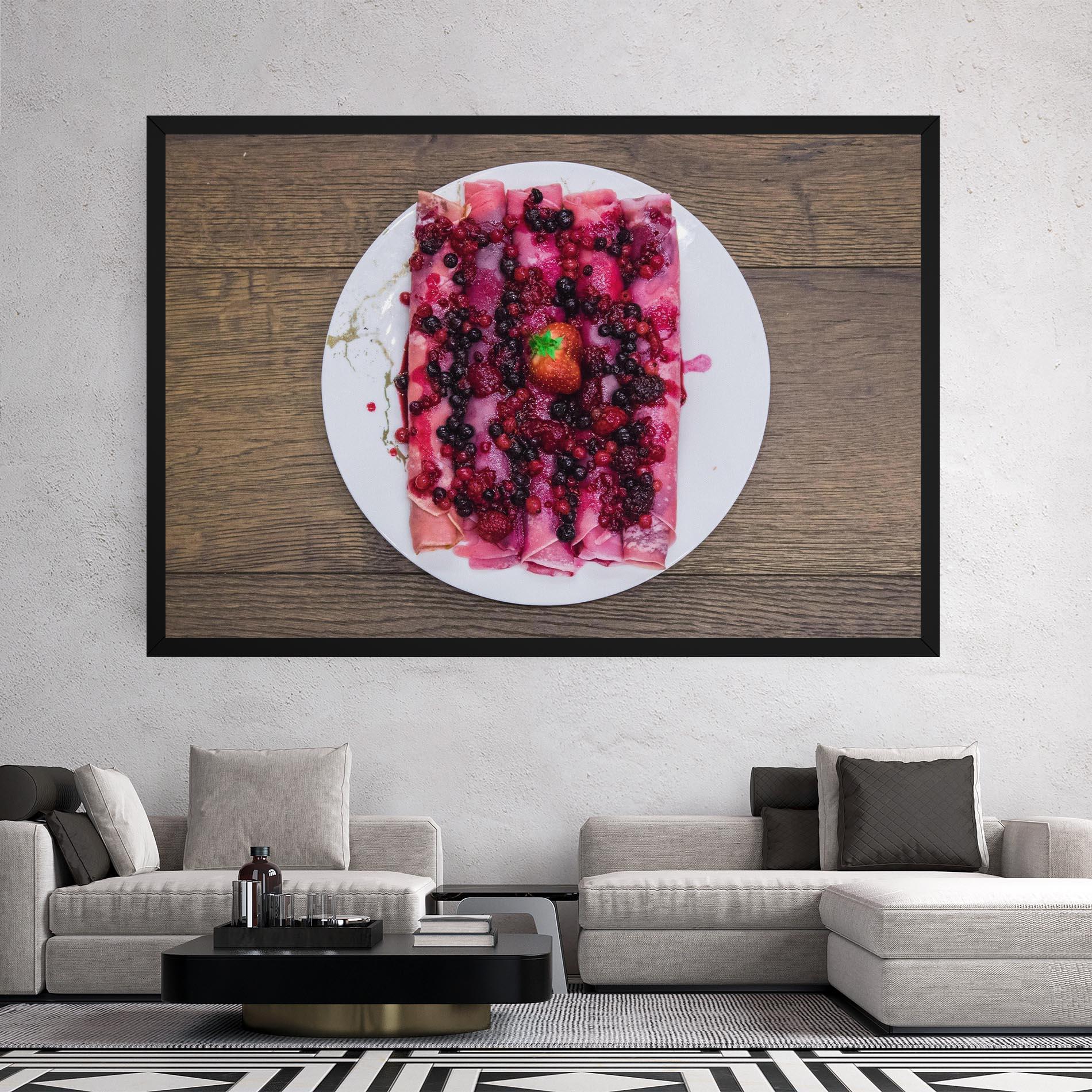 Картина на платно Strawberry Pancakes mockup 2