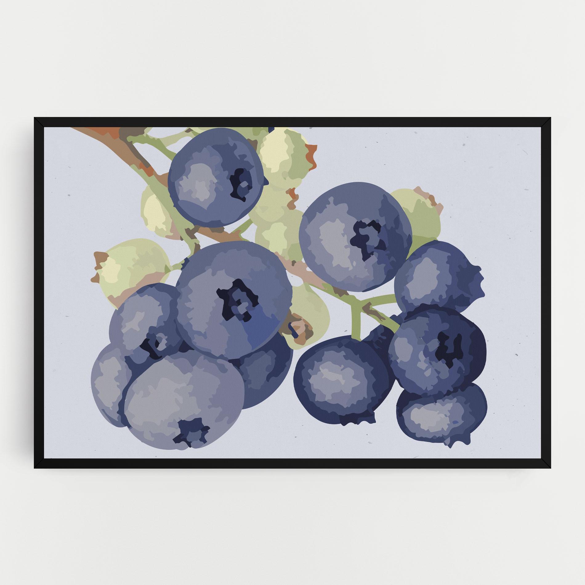 Картина на платно Blueberries Art mockup 0