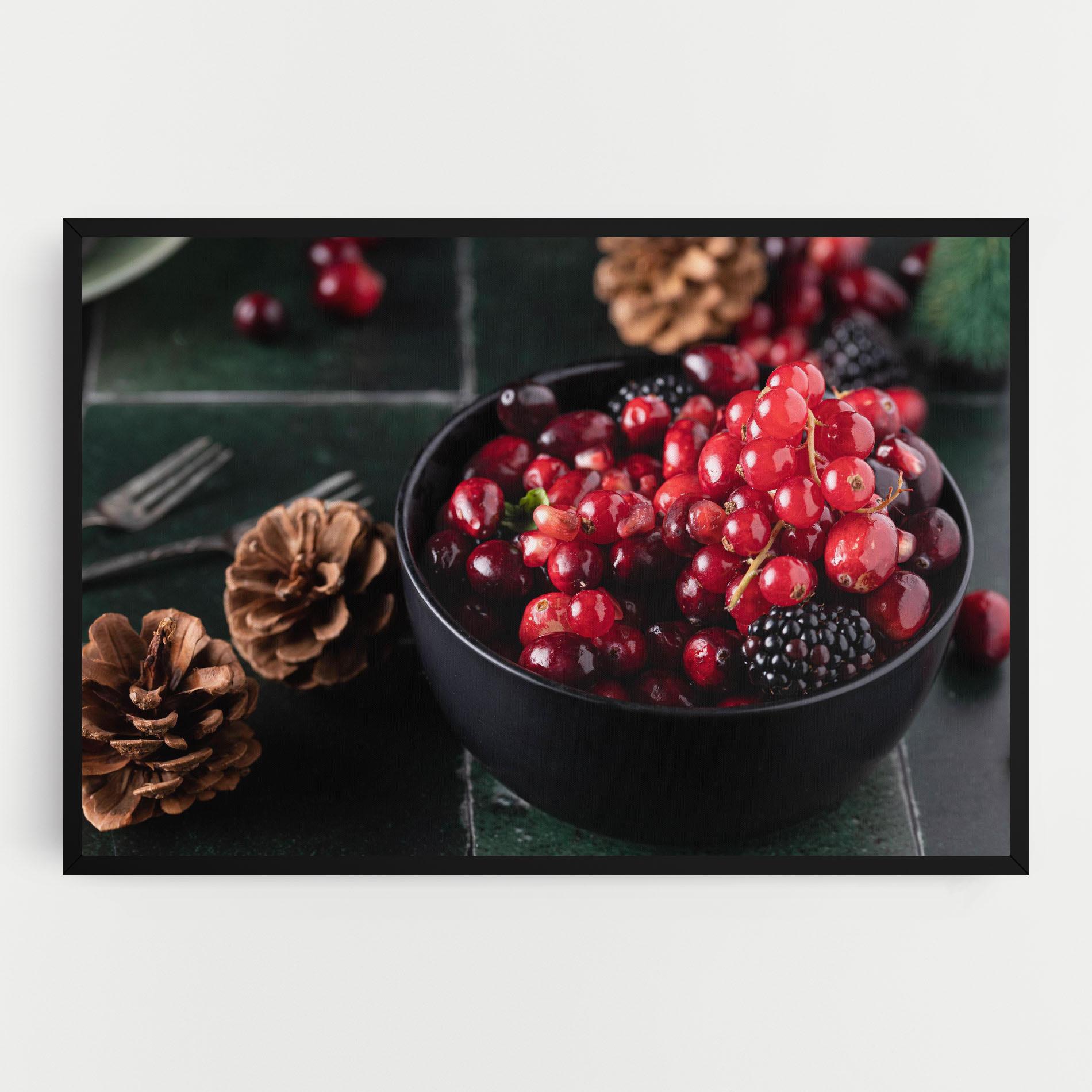 Картина на платно Red Berries mockup 0