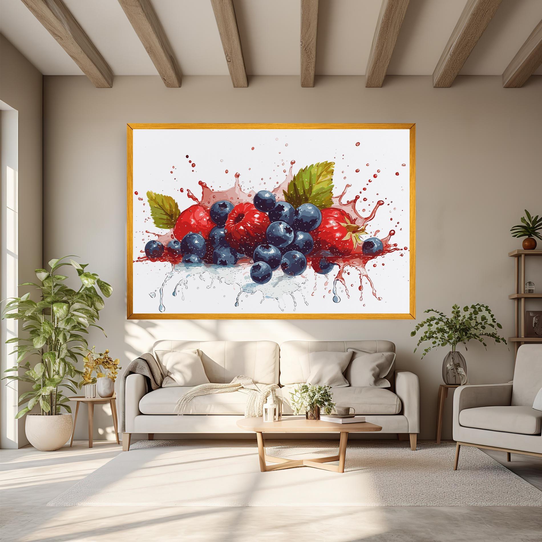 Картина на платно Berries Art mockup 6