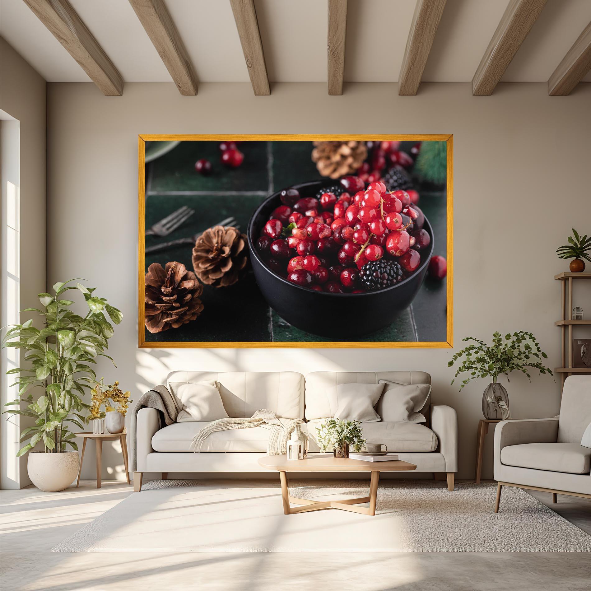 Картина на платно Red Berries mockup 6