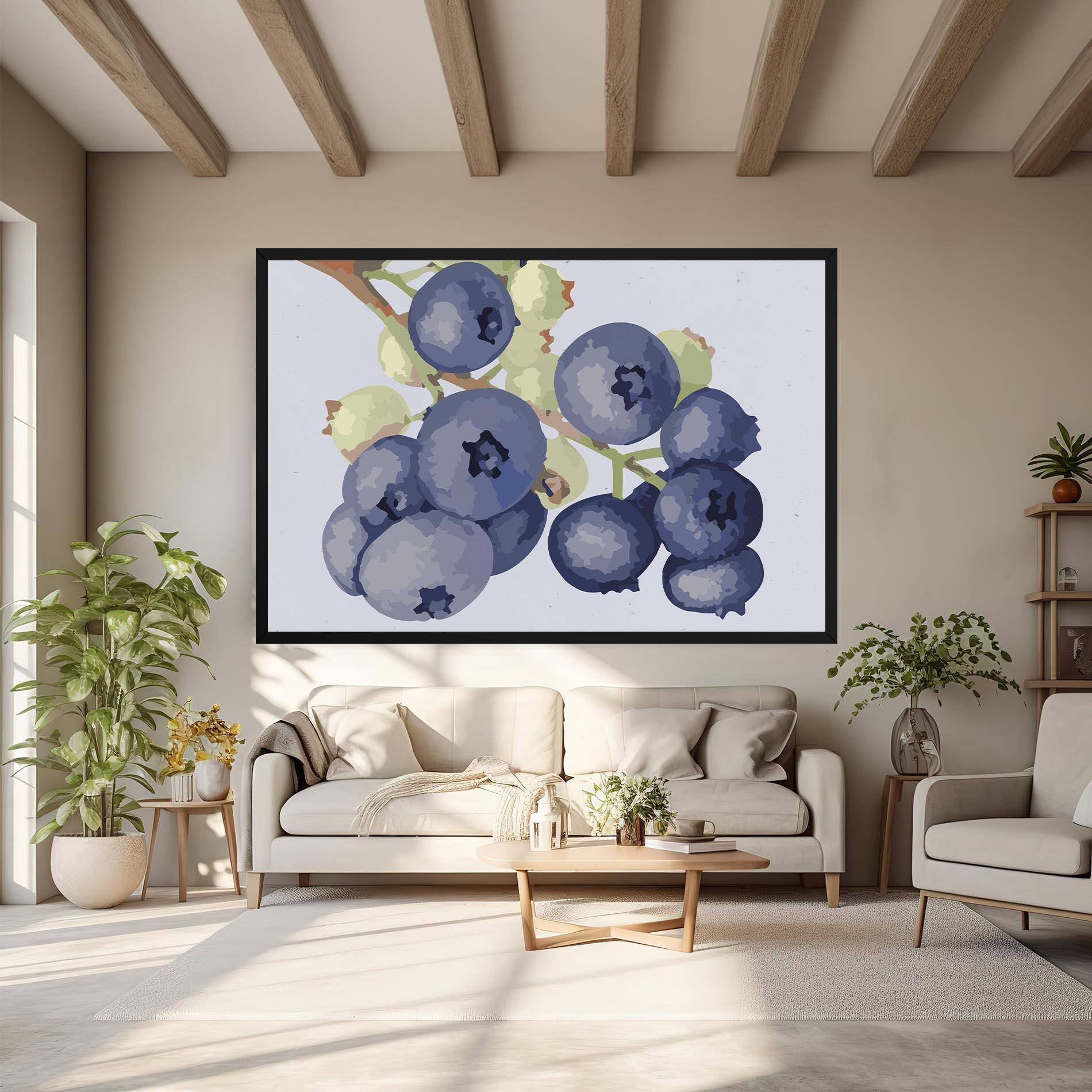 Картина на платно Blueberries Art mockup 6