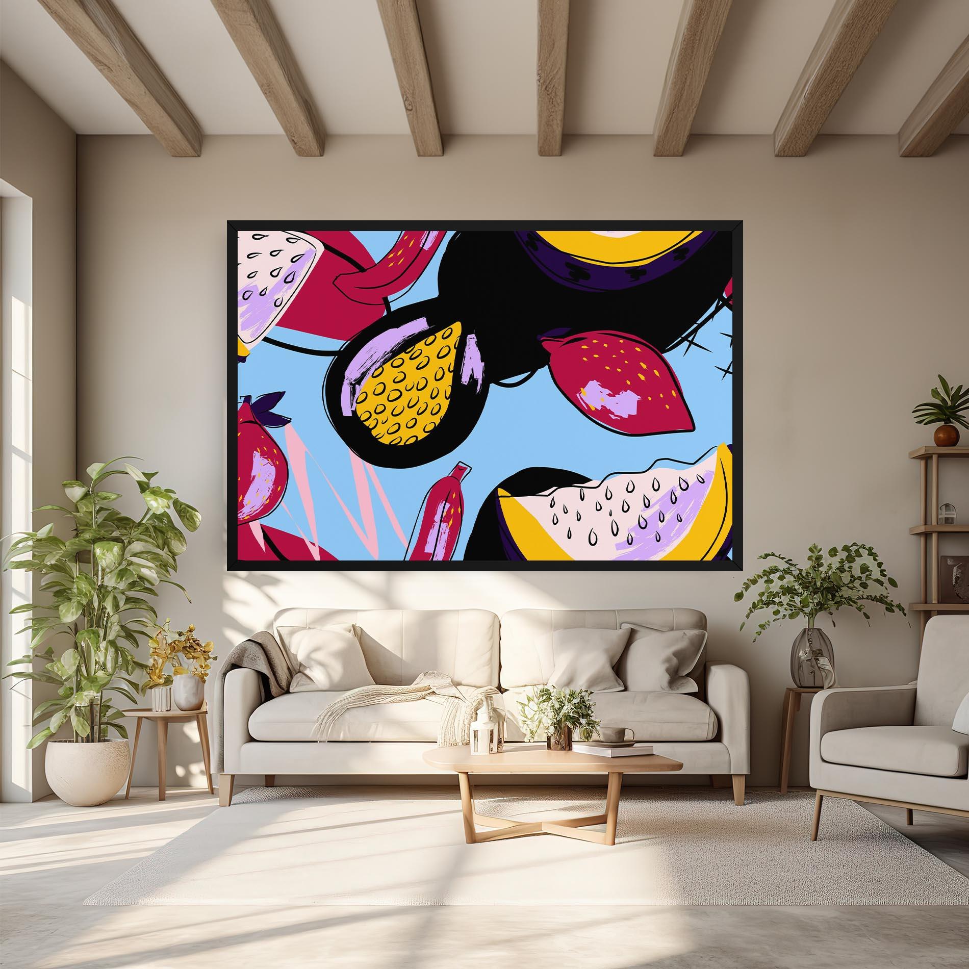 Картина на платно Colorful Fruits mockup 6