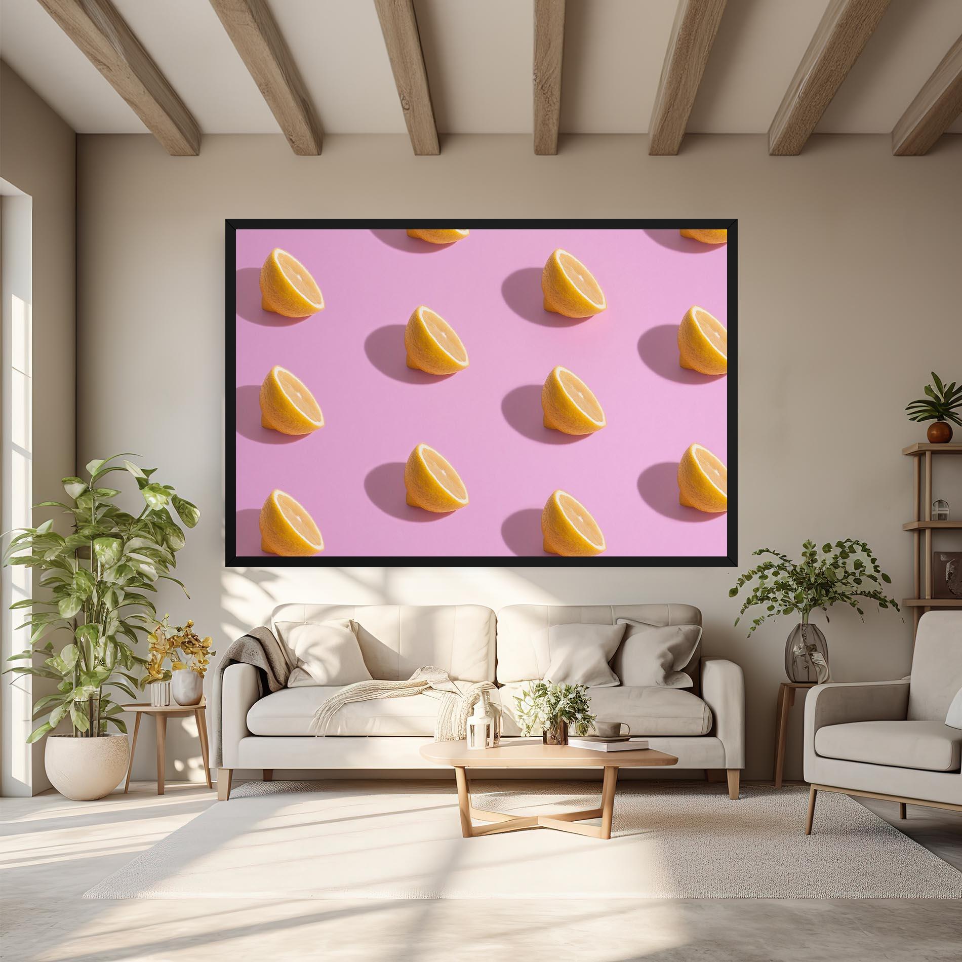 Картина на платно Lemon Pattern mockup 6