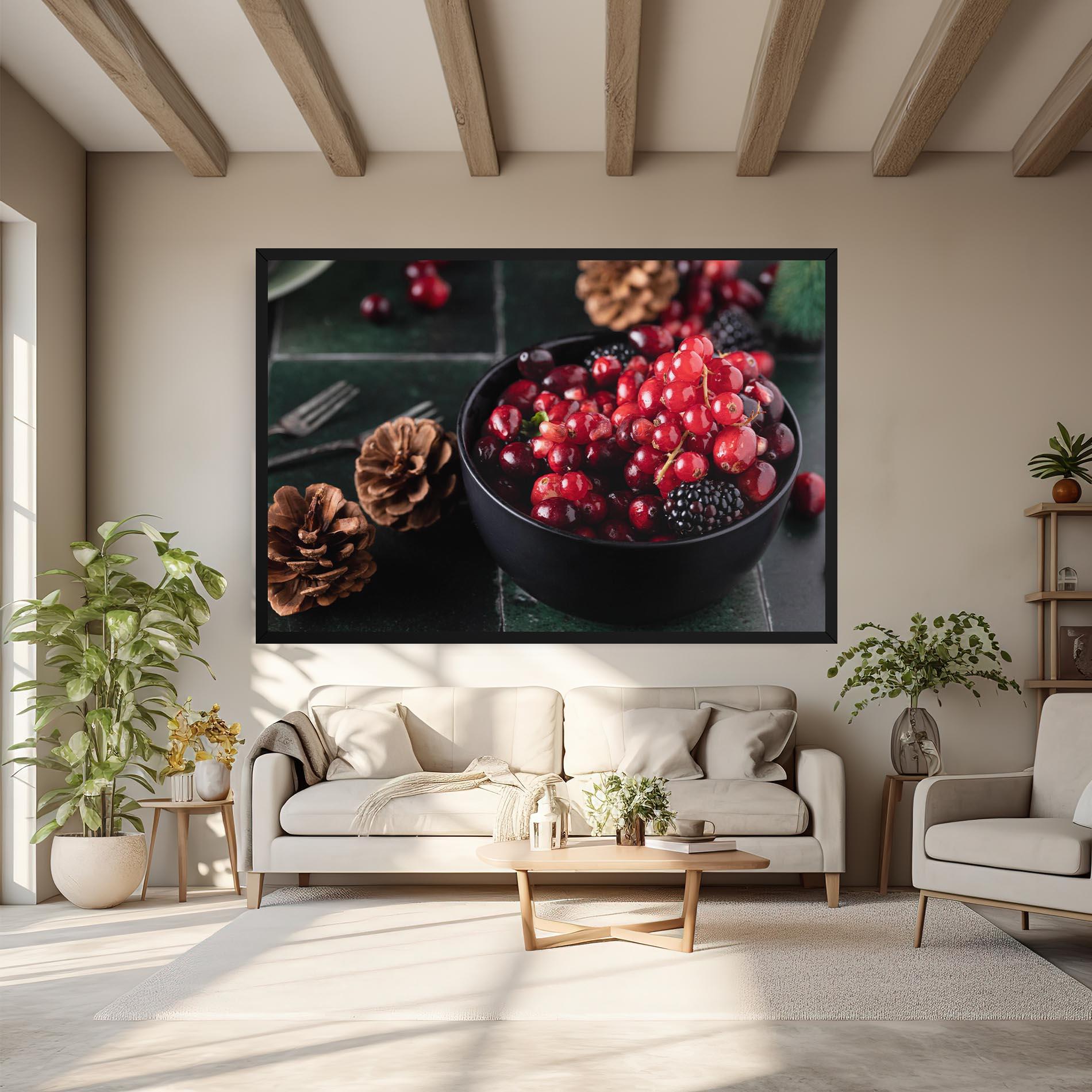 Картина на платно Red Berries mockup 6