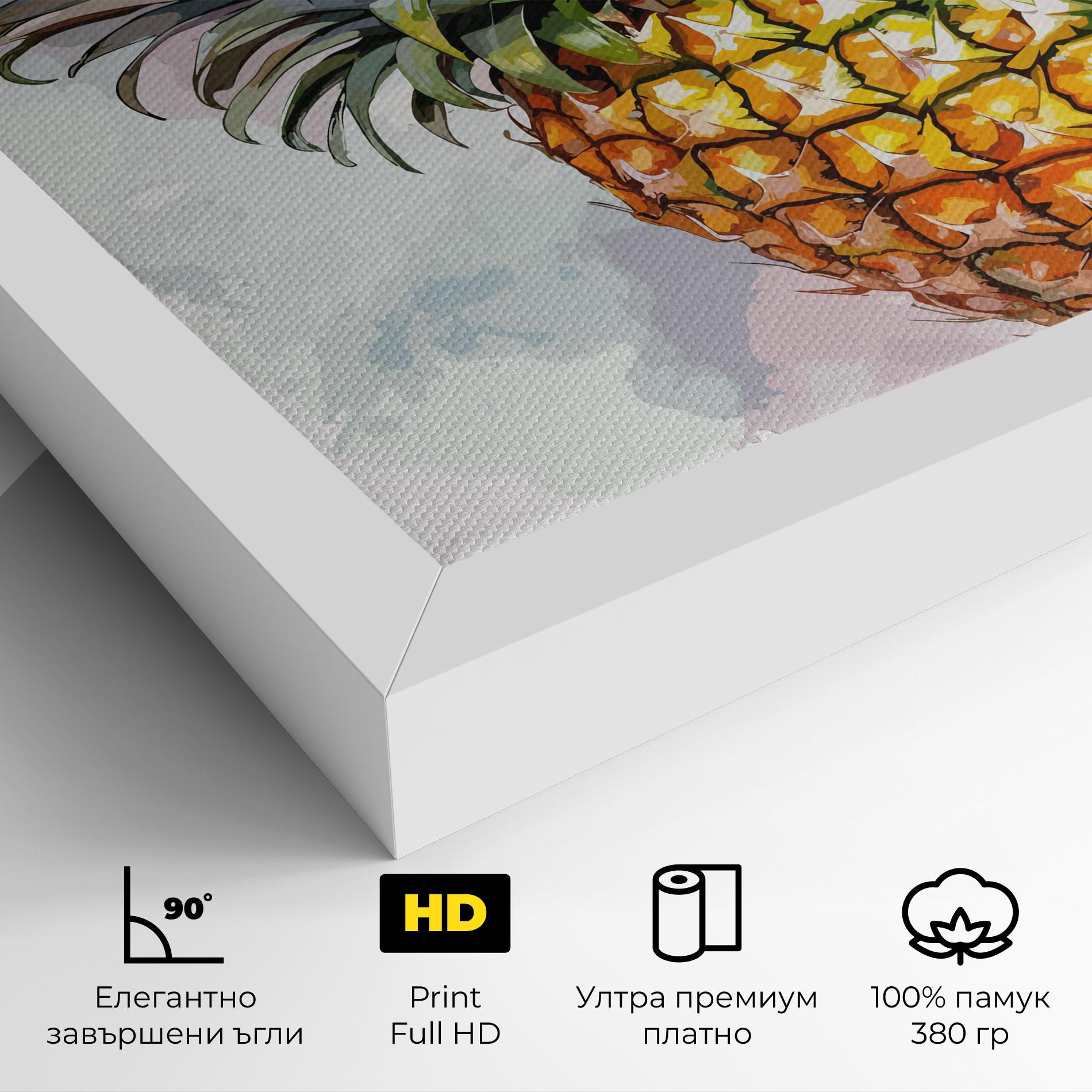 Картина на платно Artistic Pineapple mockup 4