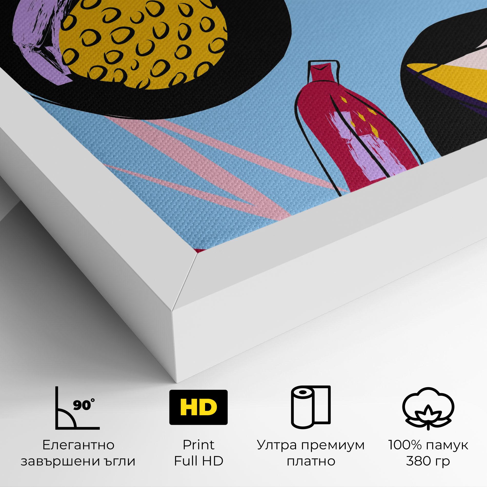 Картина на платно Colorful Fruits mockup 4