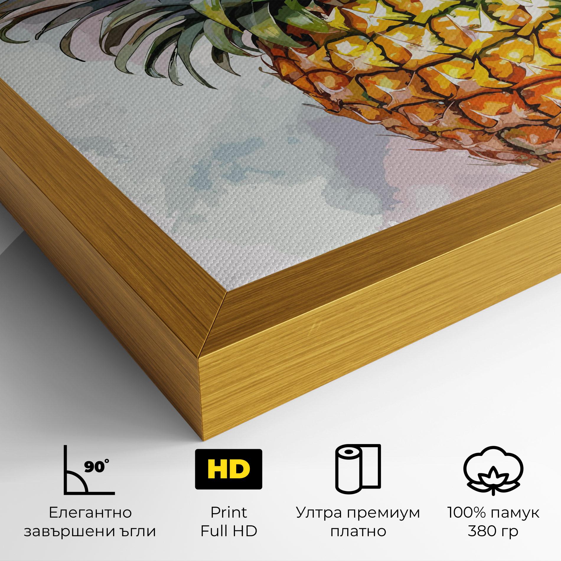 Картина на платно Artistic Pineapple mockup 4